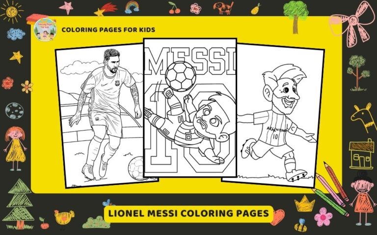 Messi Coloring Pages Featured Image