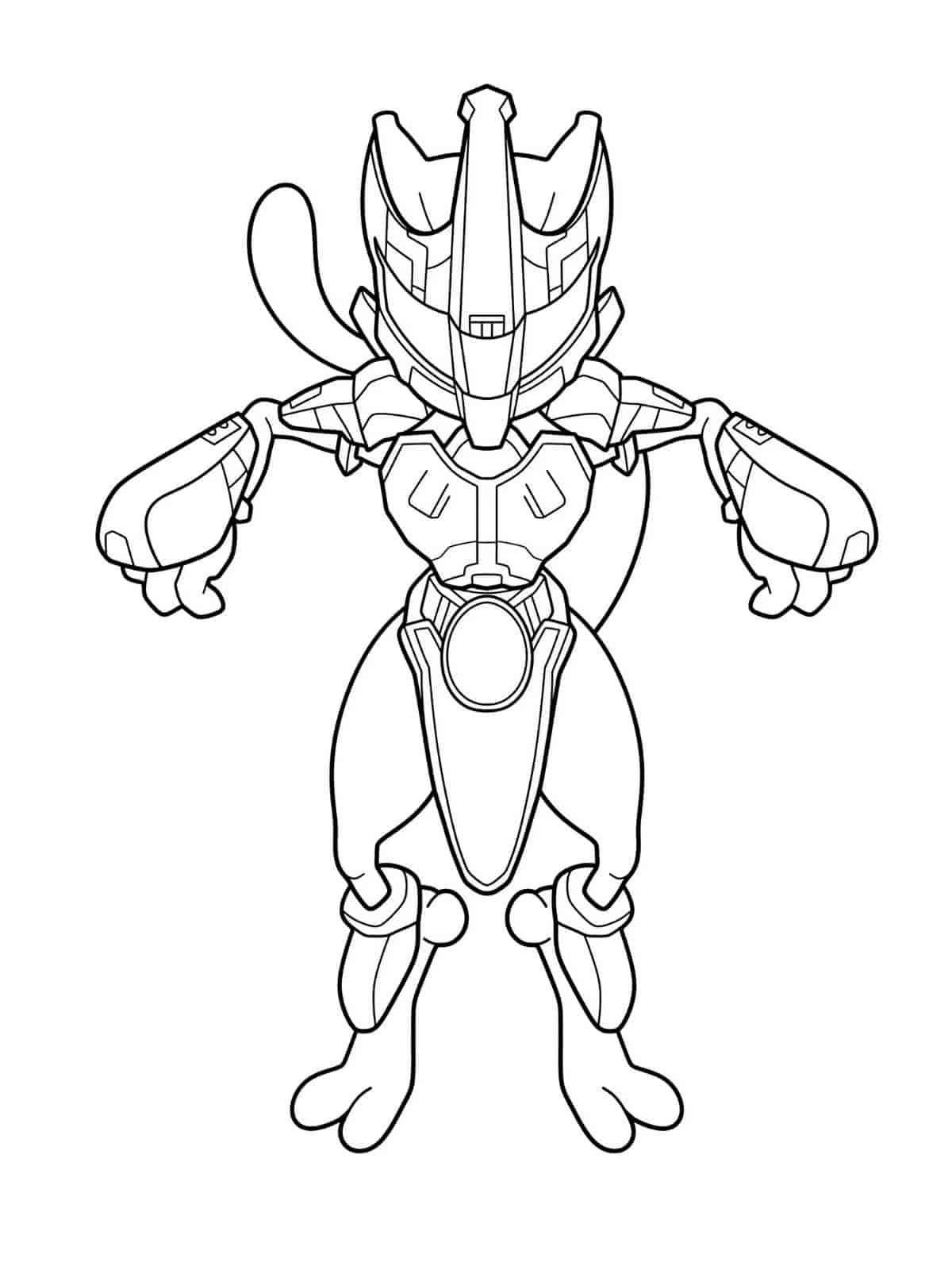 Mewtwo Coloring Page Free