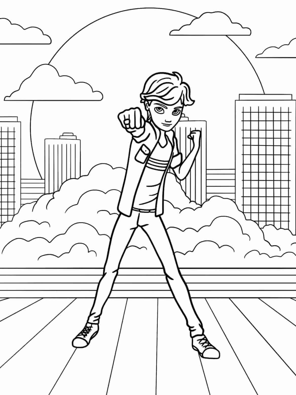 Miraculous Ladybug And Luka Coloring Pages