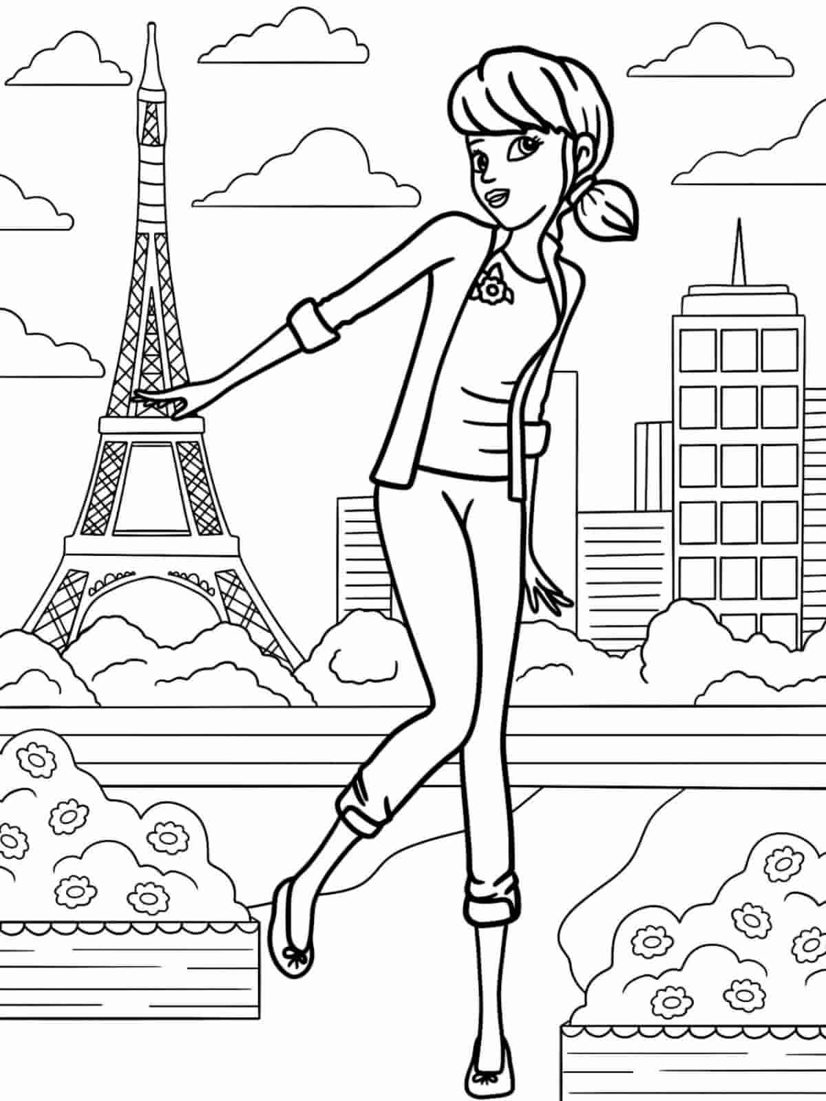 Miraculous Ladybug Paris Adventure Coloring Pages