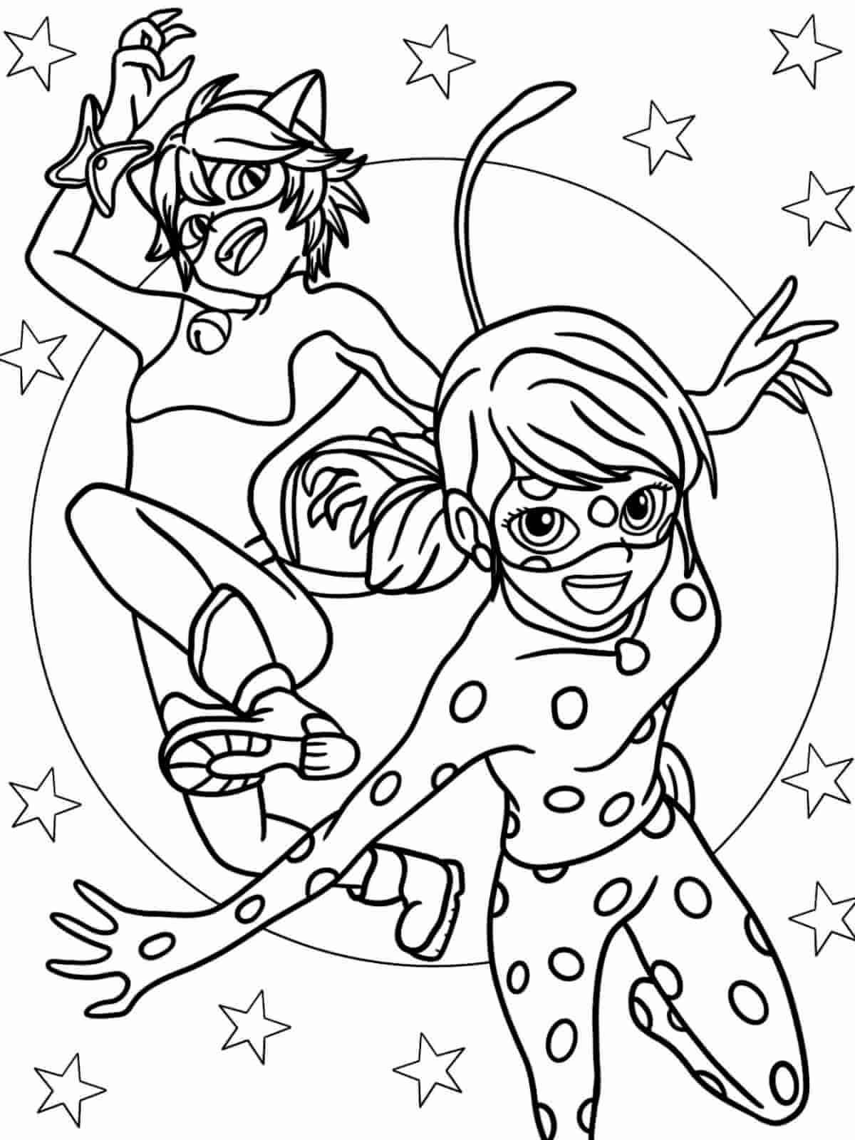 Miraculous Ladybug Transformation Coloring Pages