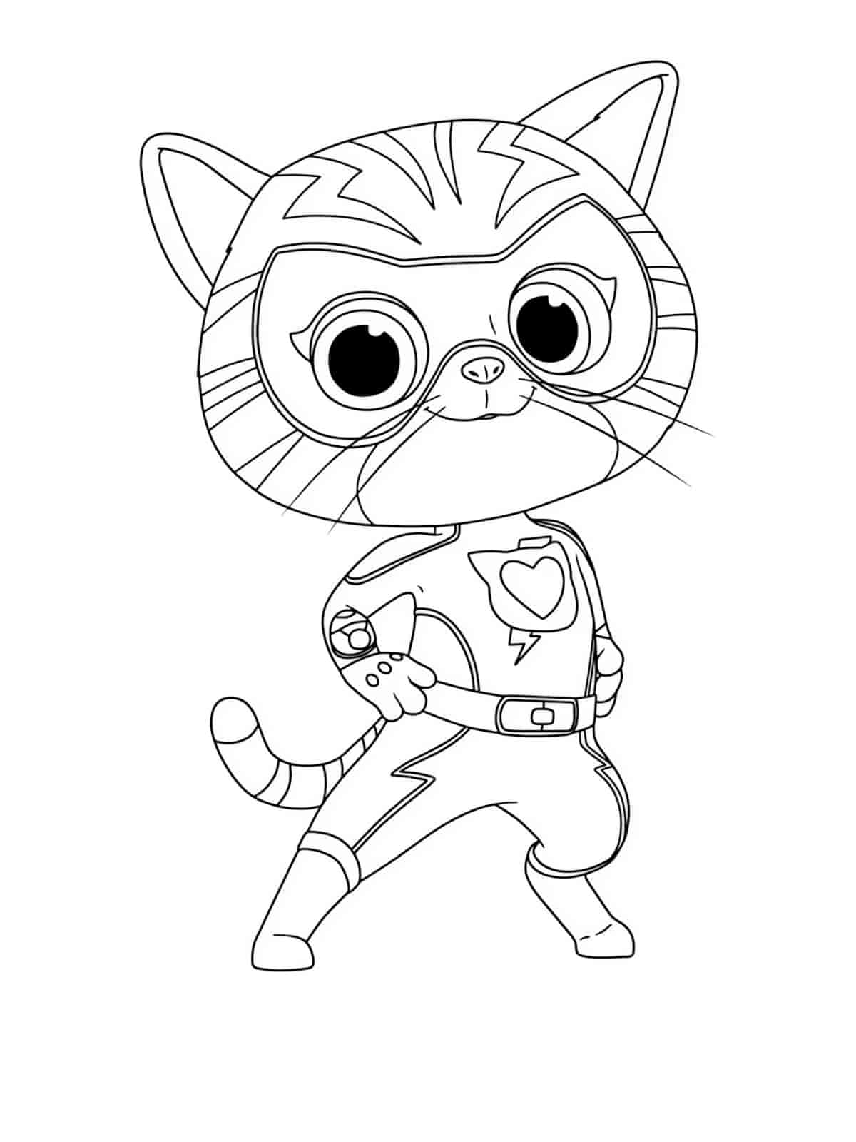 Mittens The Mighty Cat Coloring Pages