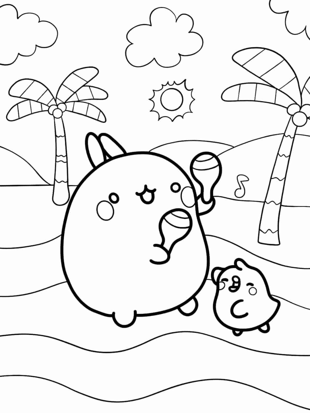 Molang And Piu Piu Adventure Coloring Pages