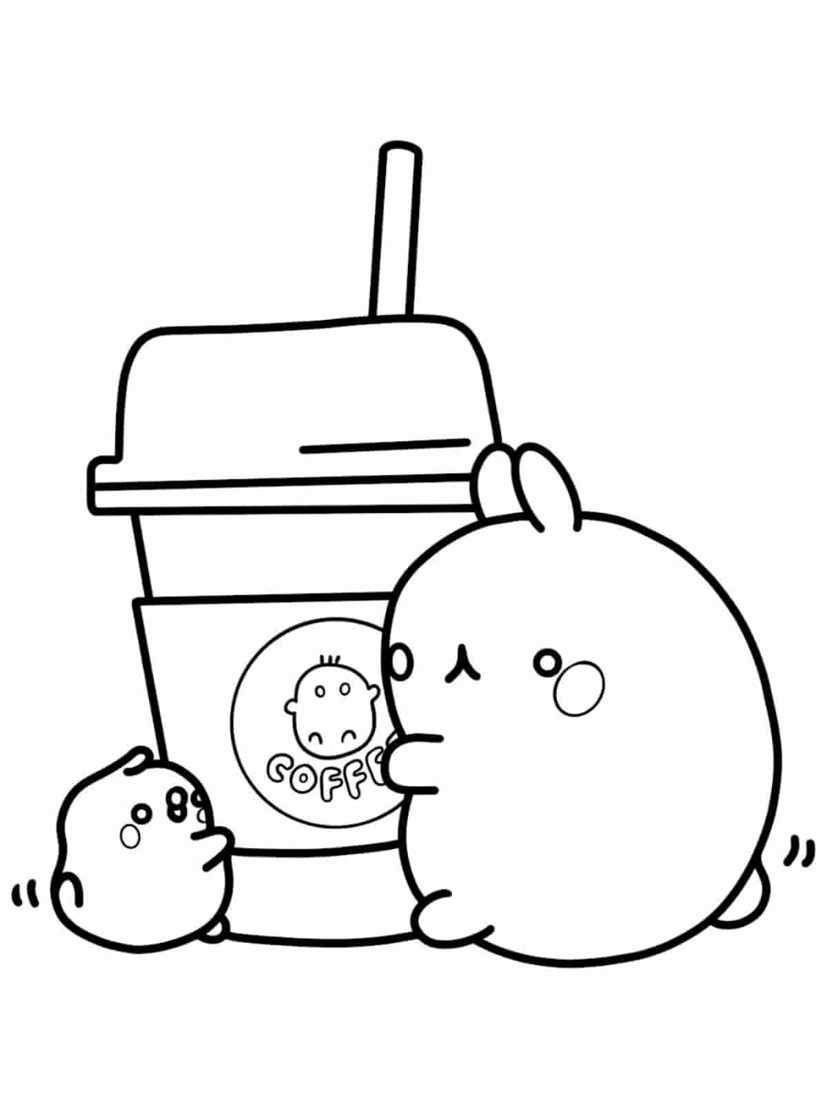 Molang And Piu Piu Coloring Pages