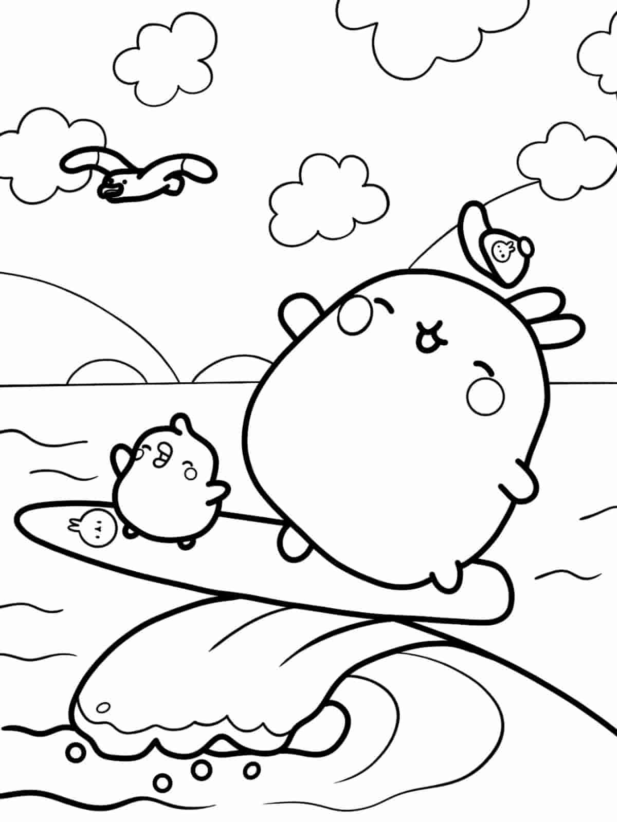 Molang Birthday Coloring Pages