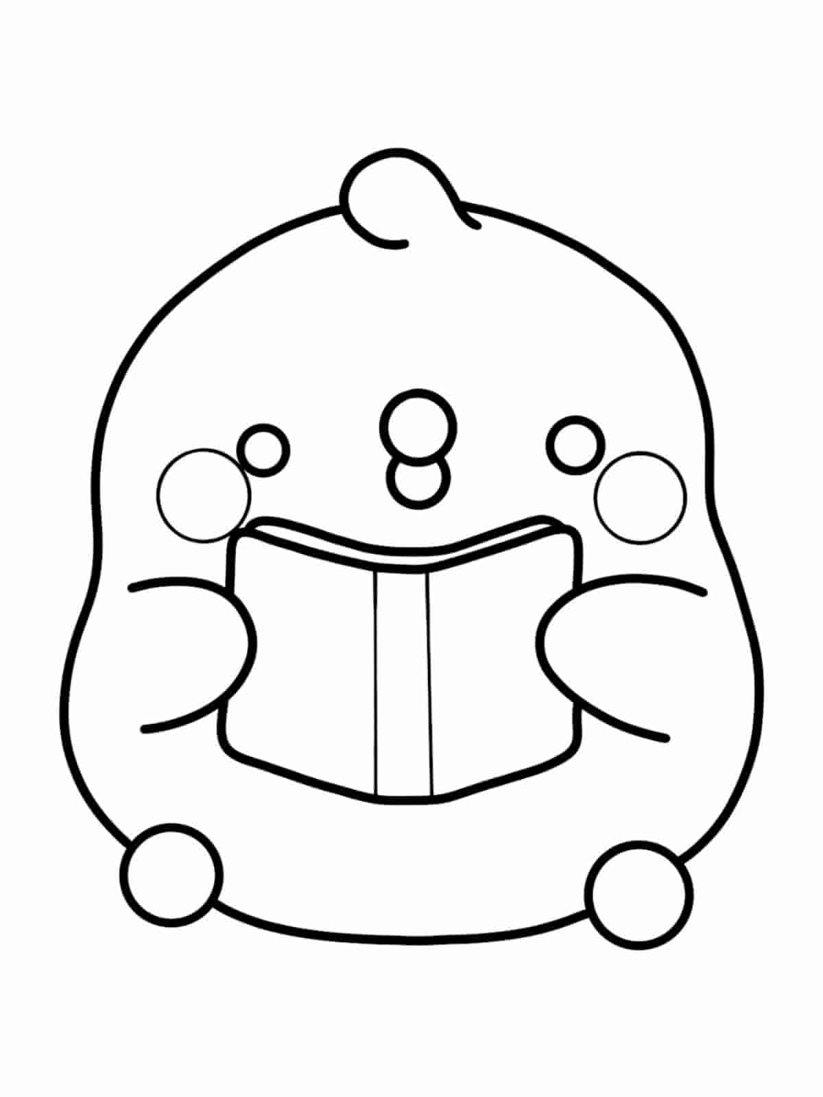 Molang In Raincoat Coloring Pages