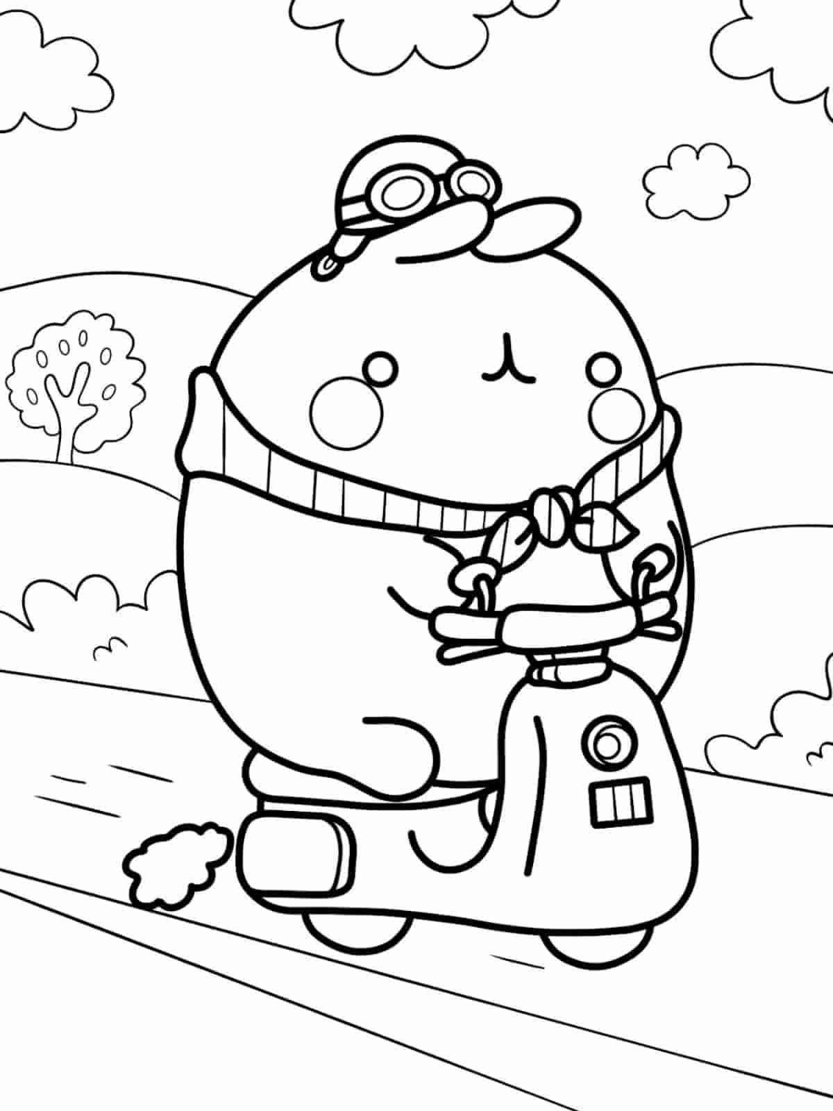 Molang In Summer Coloring Pages