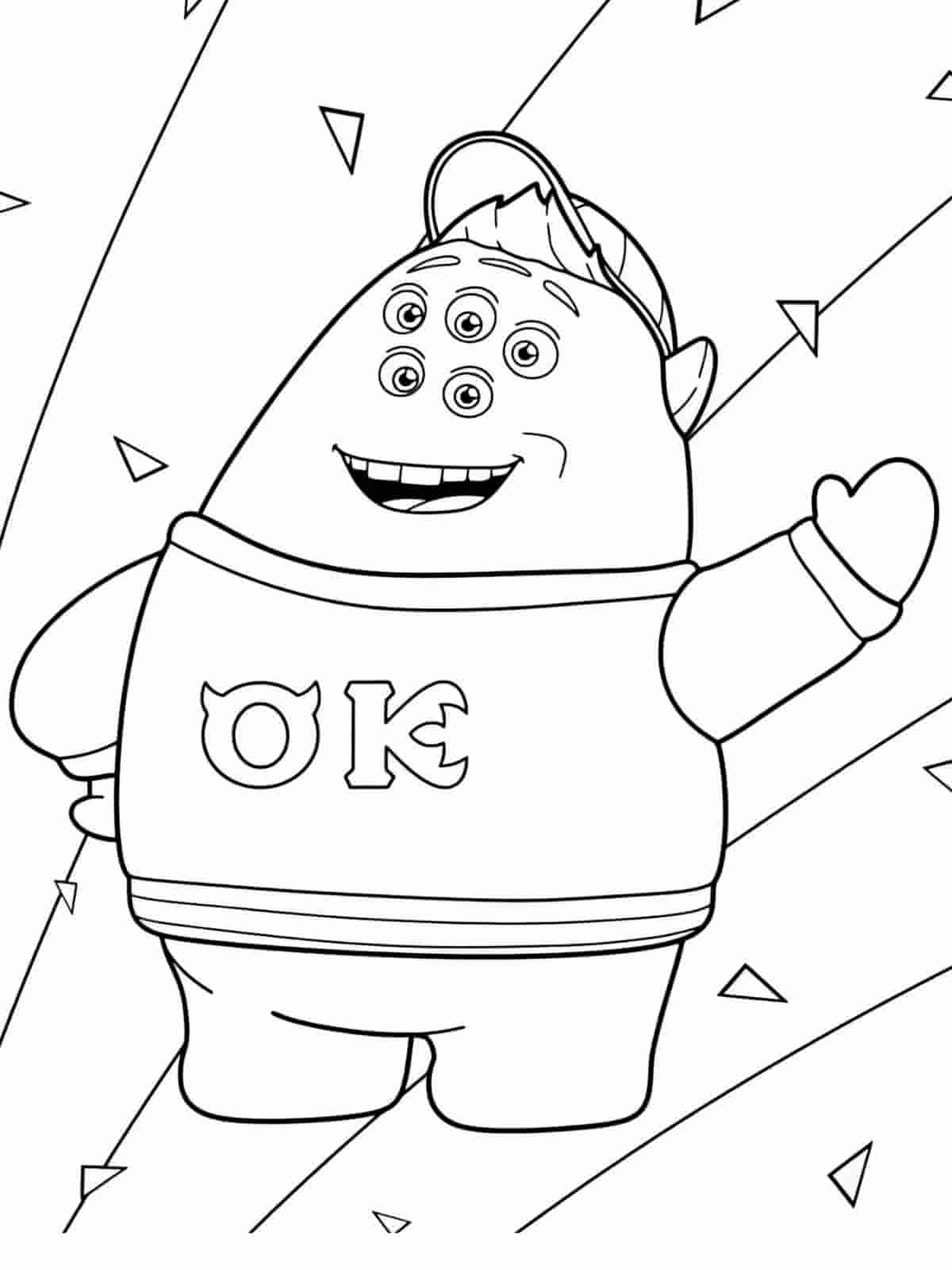 Monster Inc Characters Coloring Pages