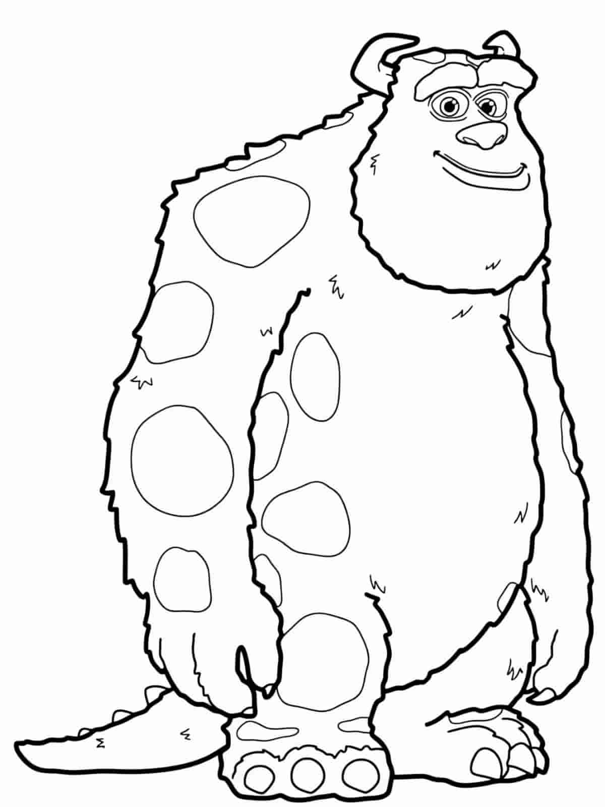 Monster Inc Door Coloring Pages