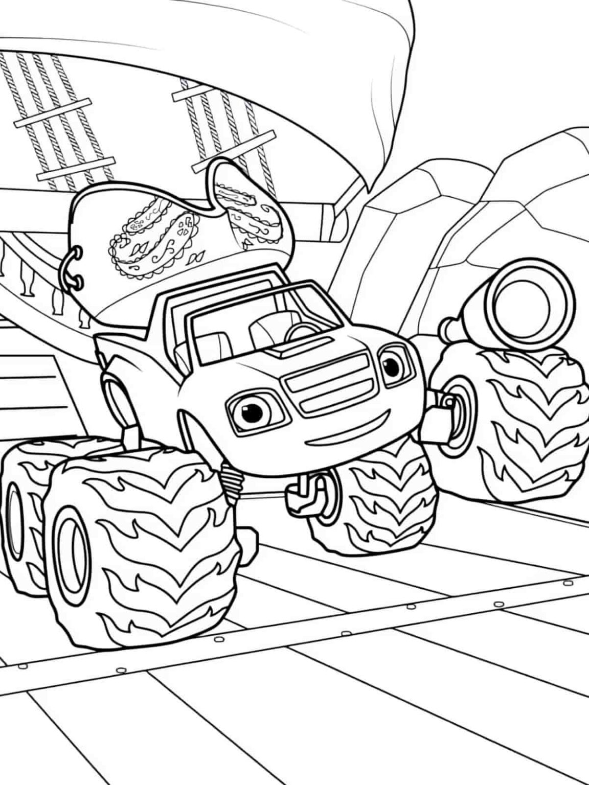 25+ Blaze and the Monster Machines Coloring Pages 🎨🚗
