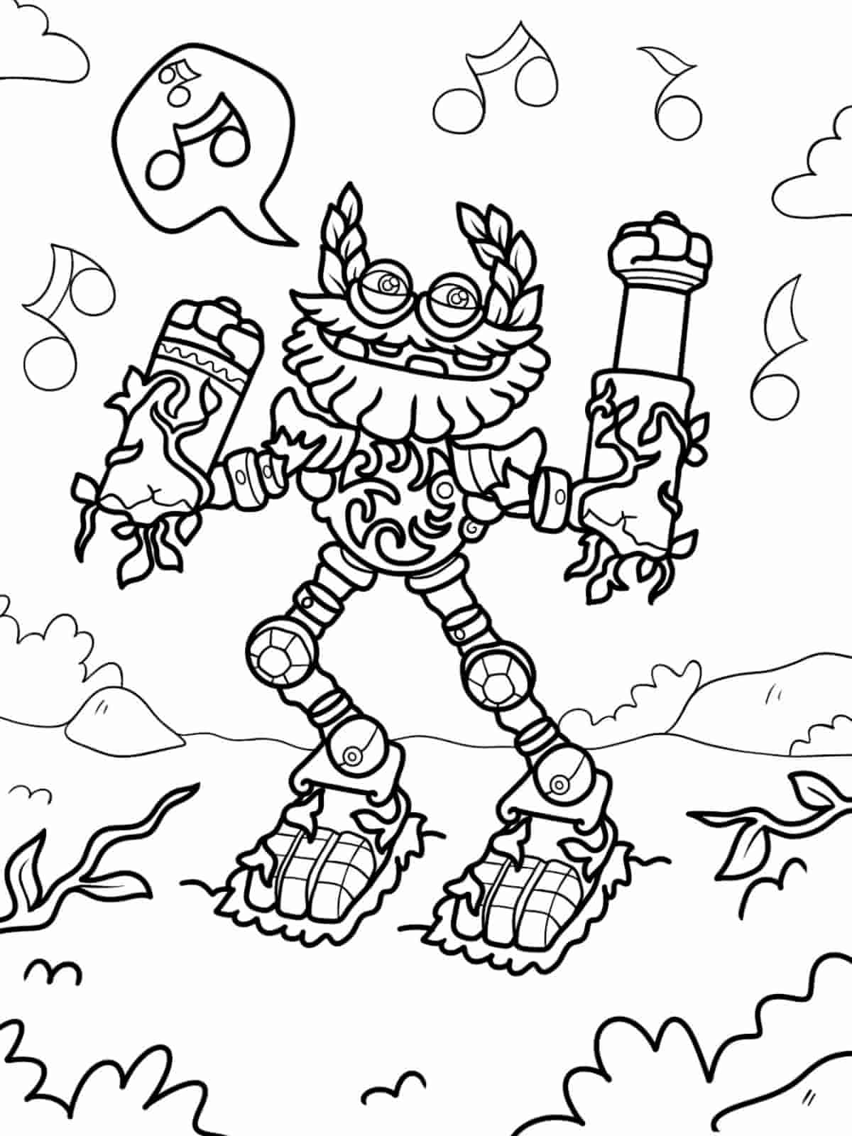 My Singing Monsters Earth Island Coloring Pages