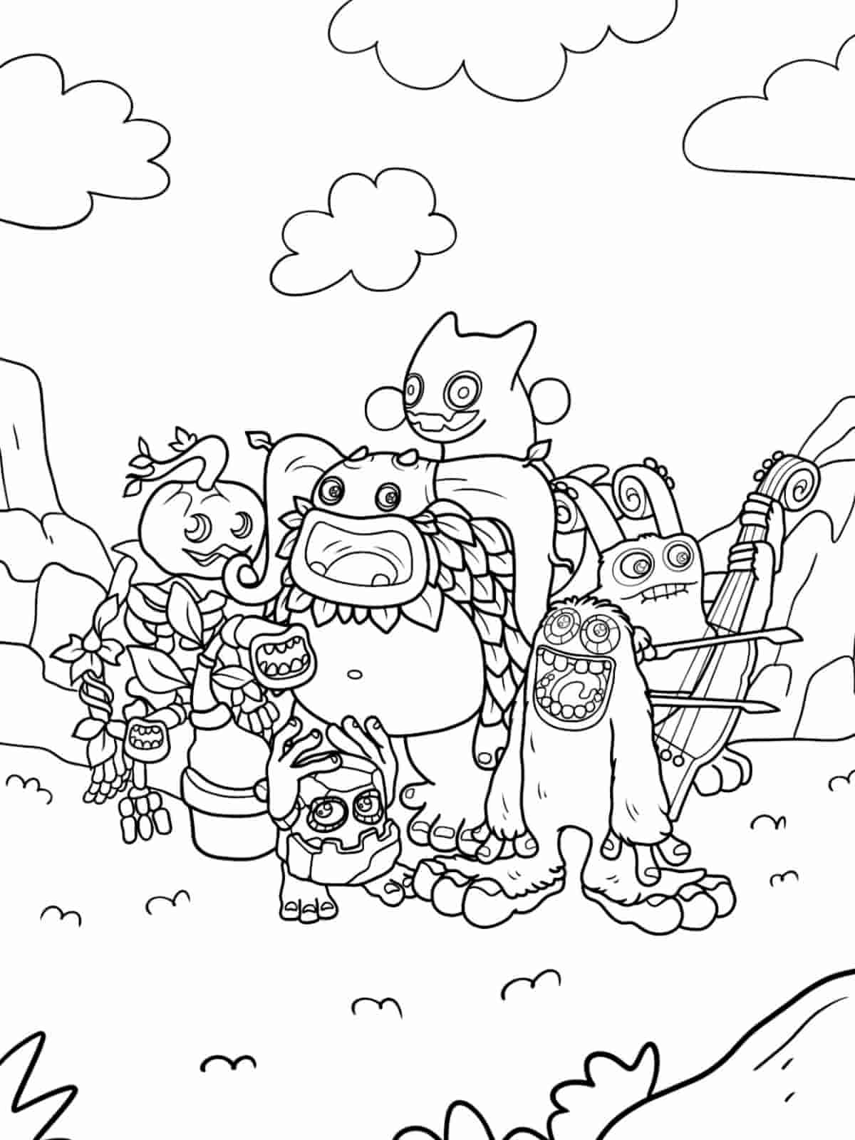 My Singing Monsters Furcorn Coloring Pages