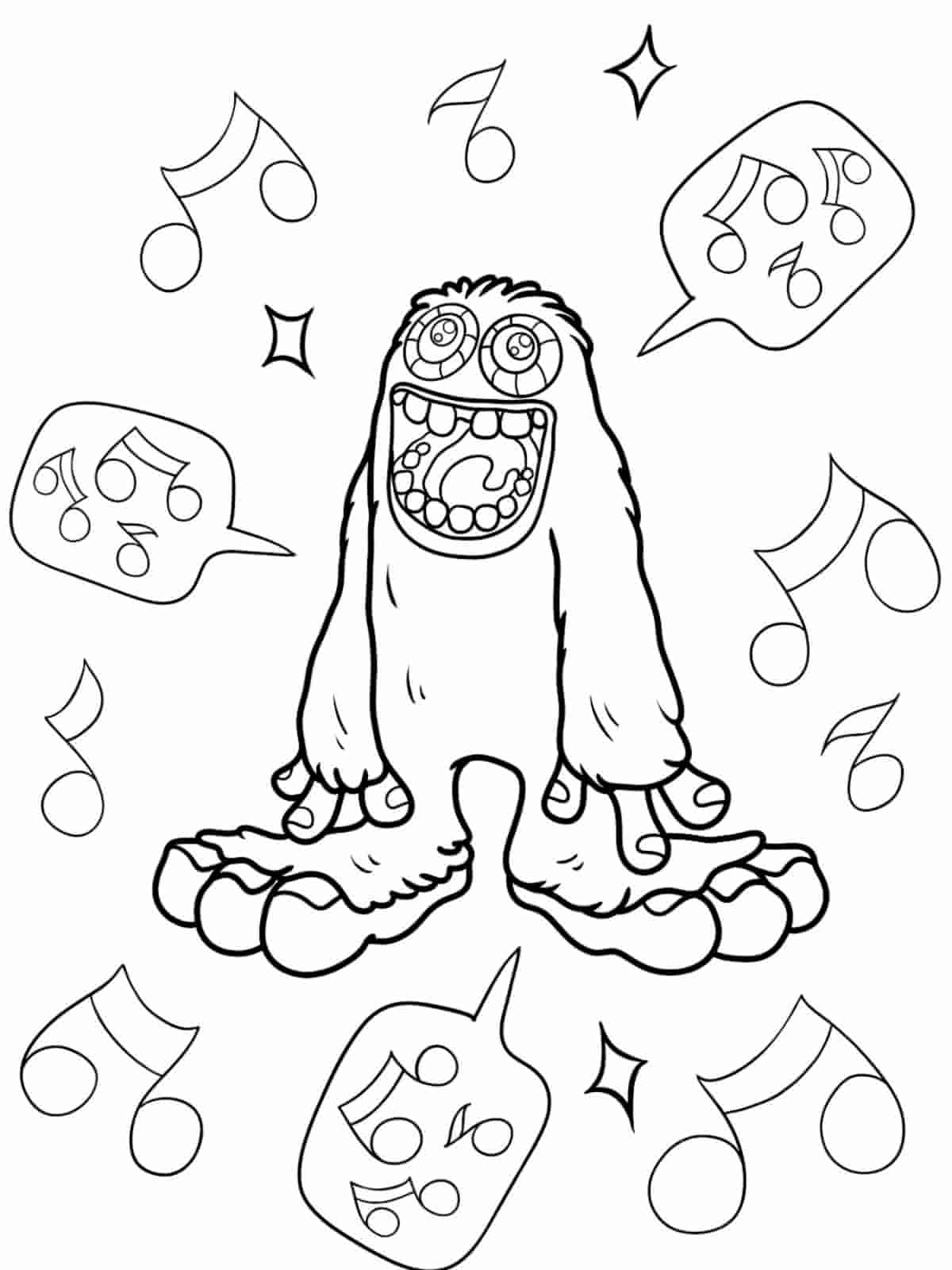 My Singing Monsters Pompom Coloring Pages