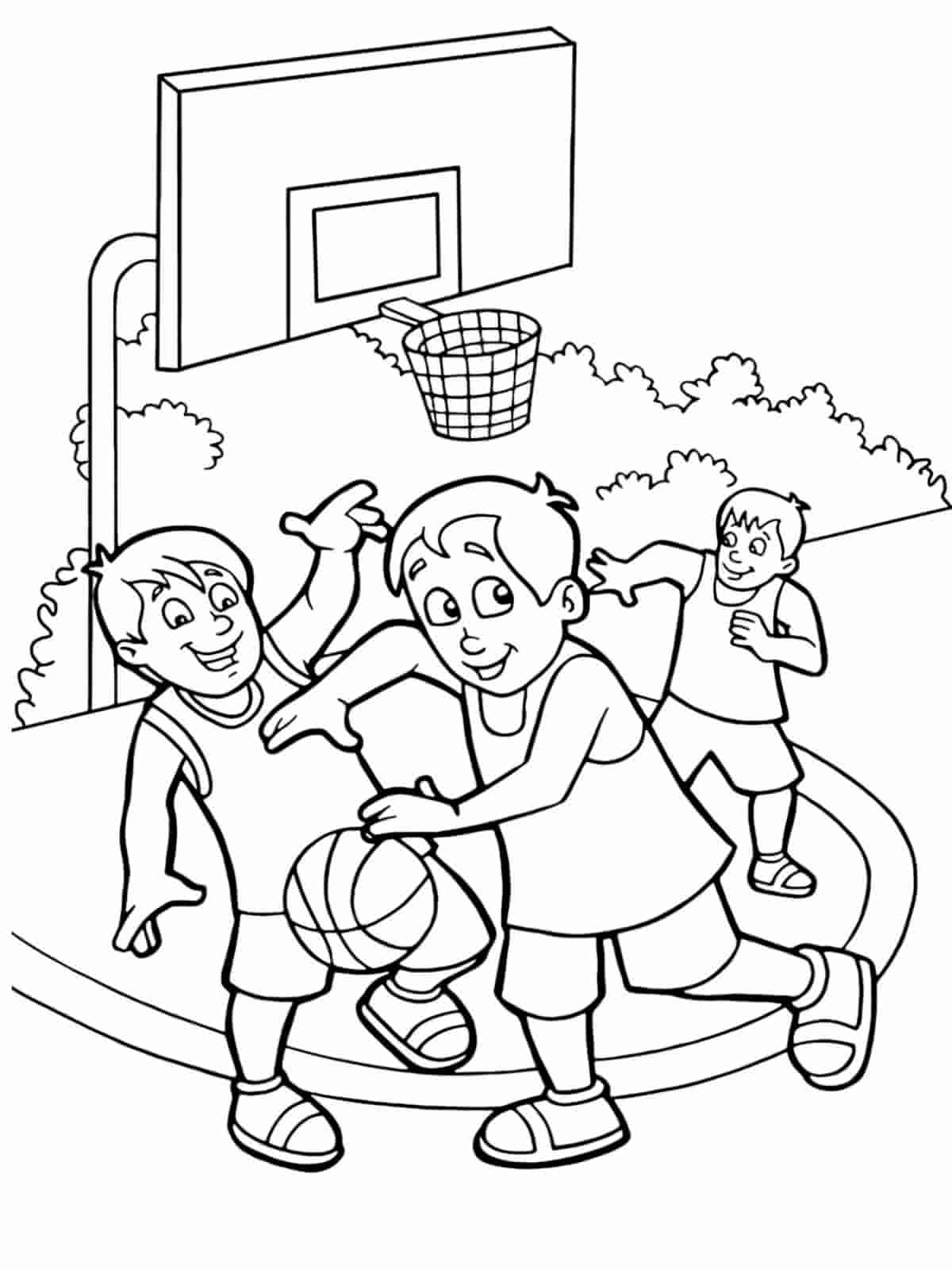 Nba Basketball Game Coloring Pages