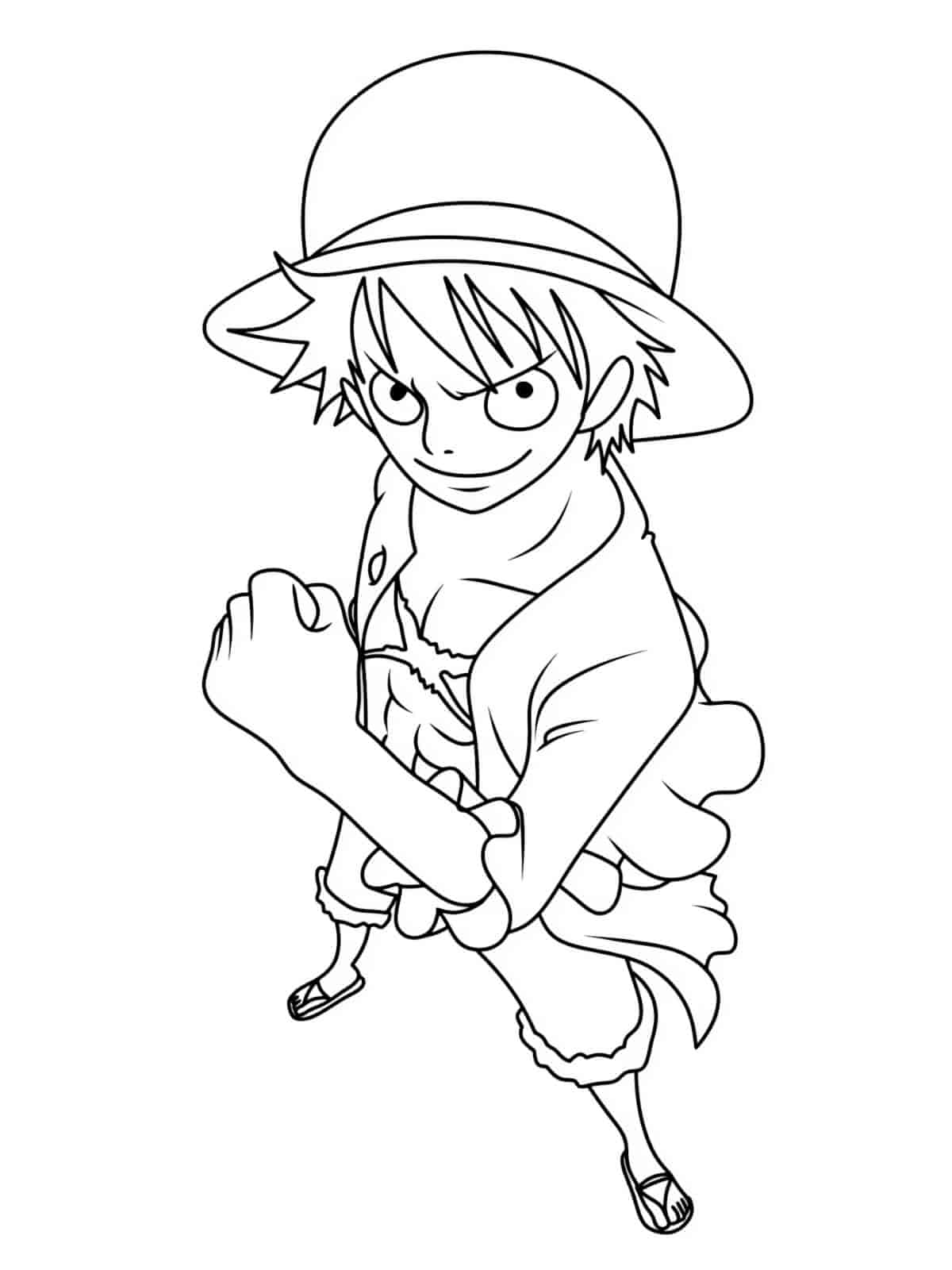 One Piece Luffy Coloring Pages To Color