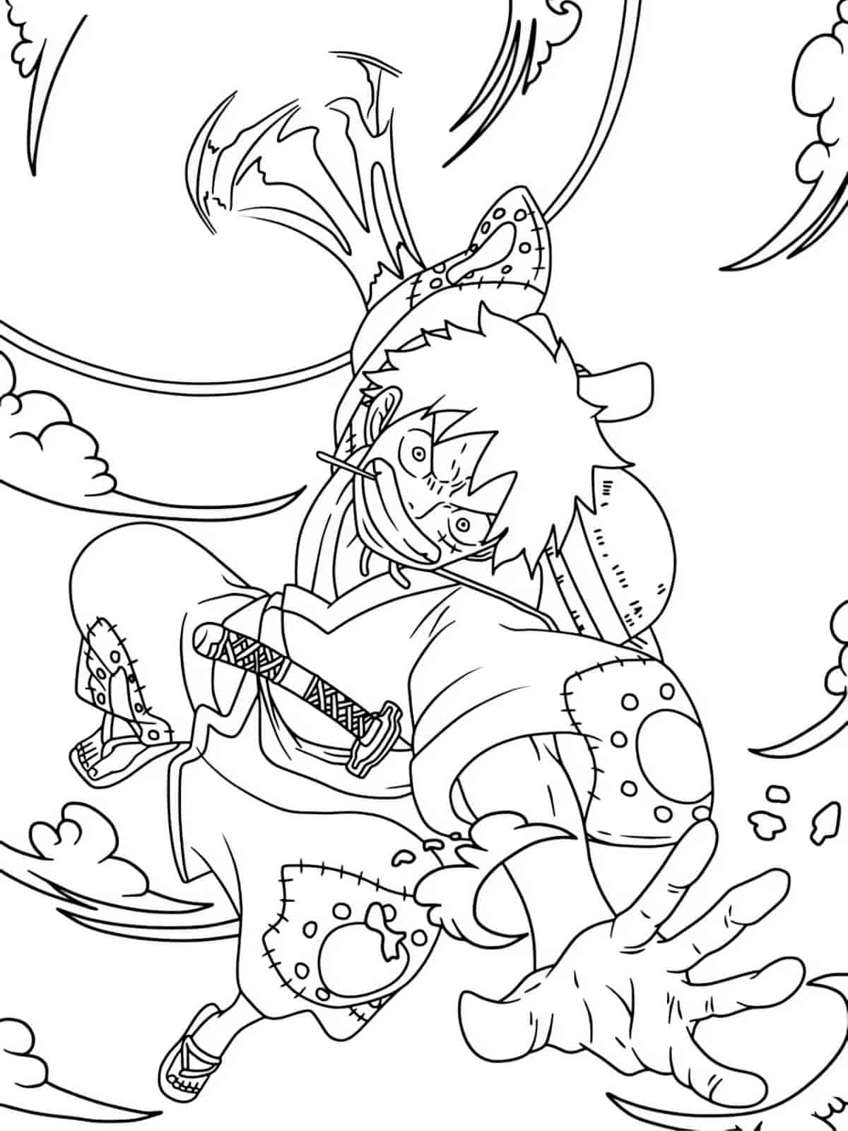 One Piece Luffy Coloring Pages