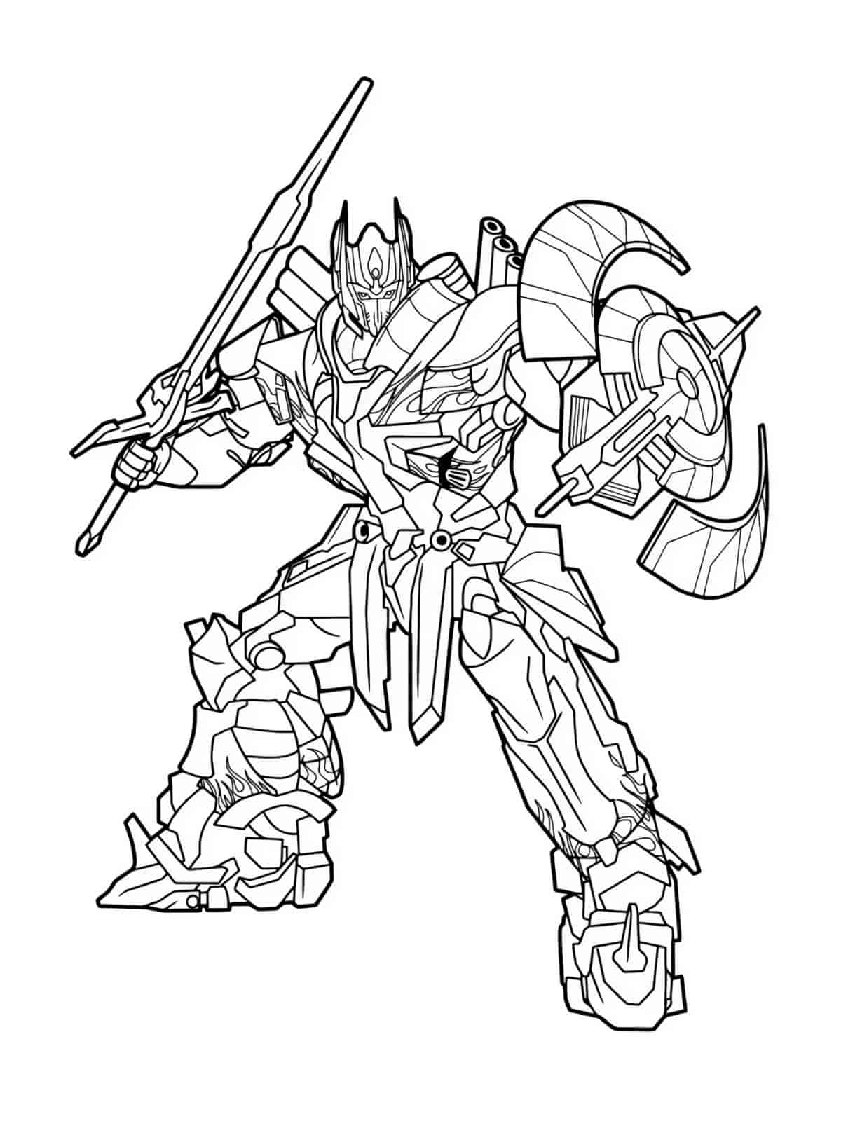 Optimus Prime Trailer Truck Mode Coloring Pages