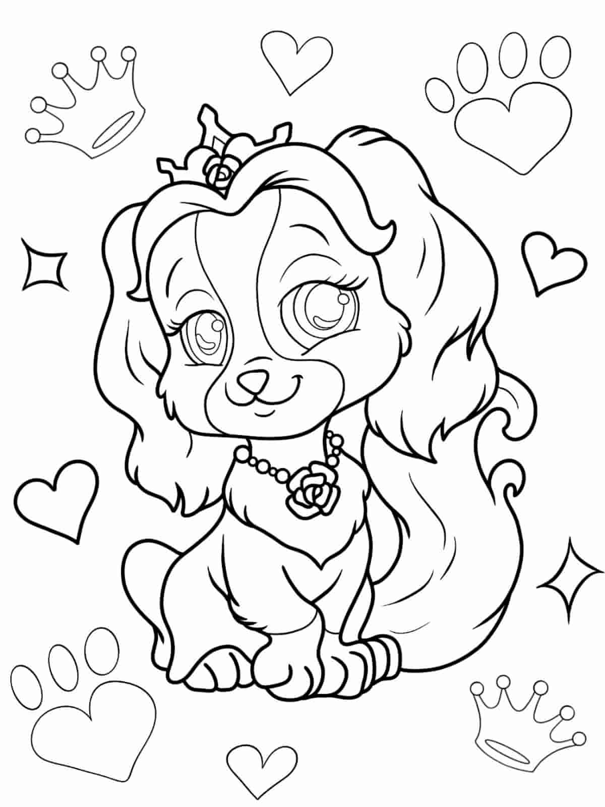 Palace Pets Birthday Party Coloring Pages