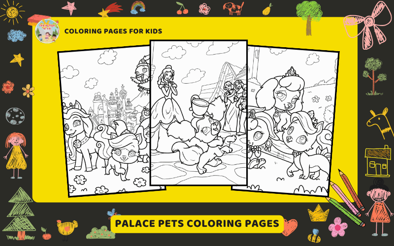 Palace Pets Coloring Pages Featured Image