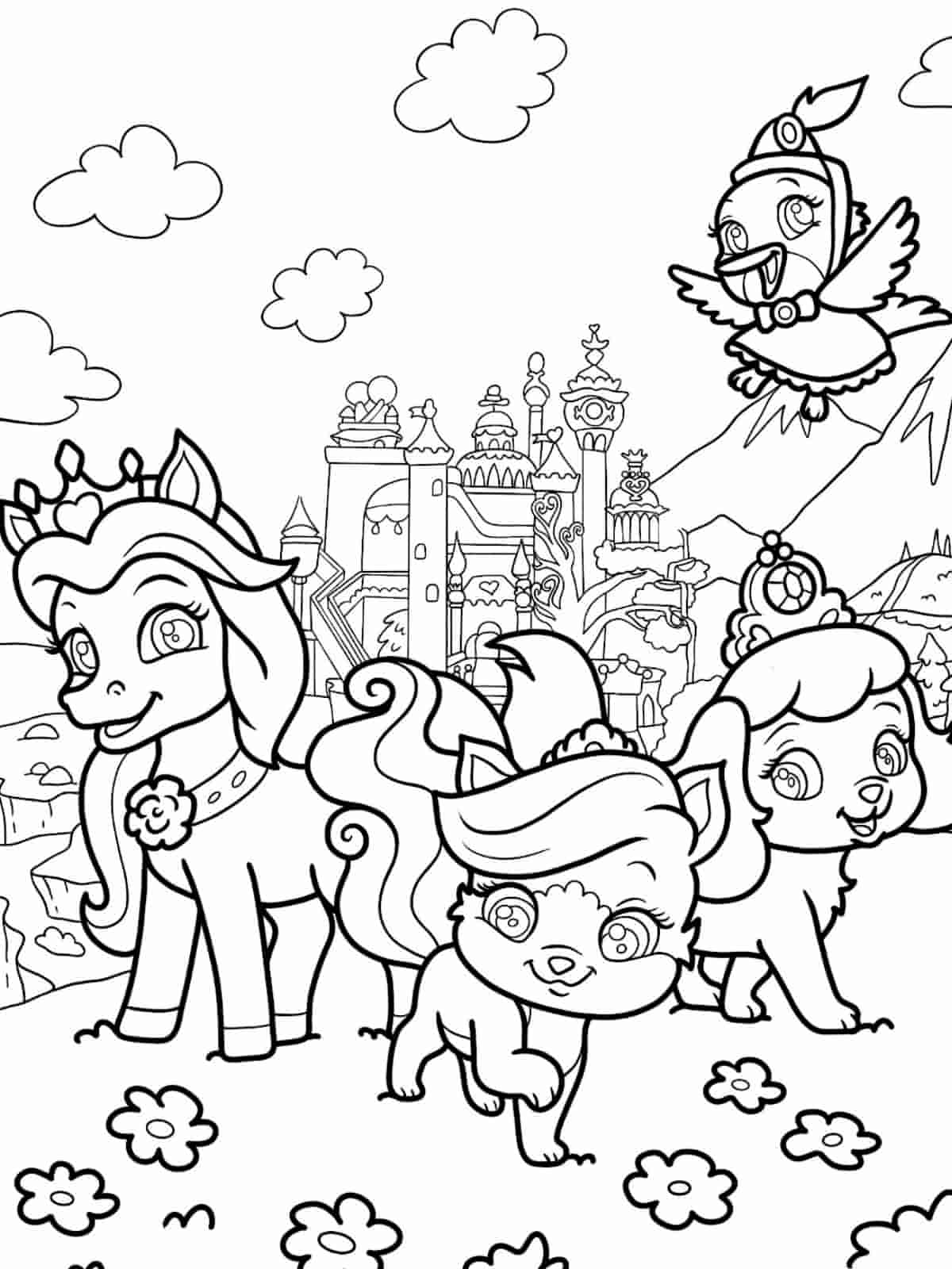 Palace Pets Dreamy Coloring Pages