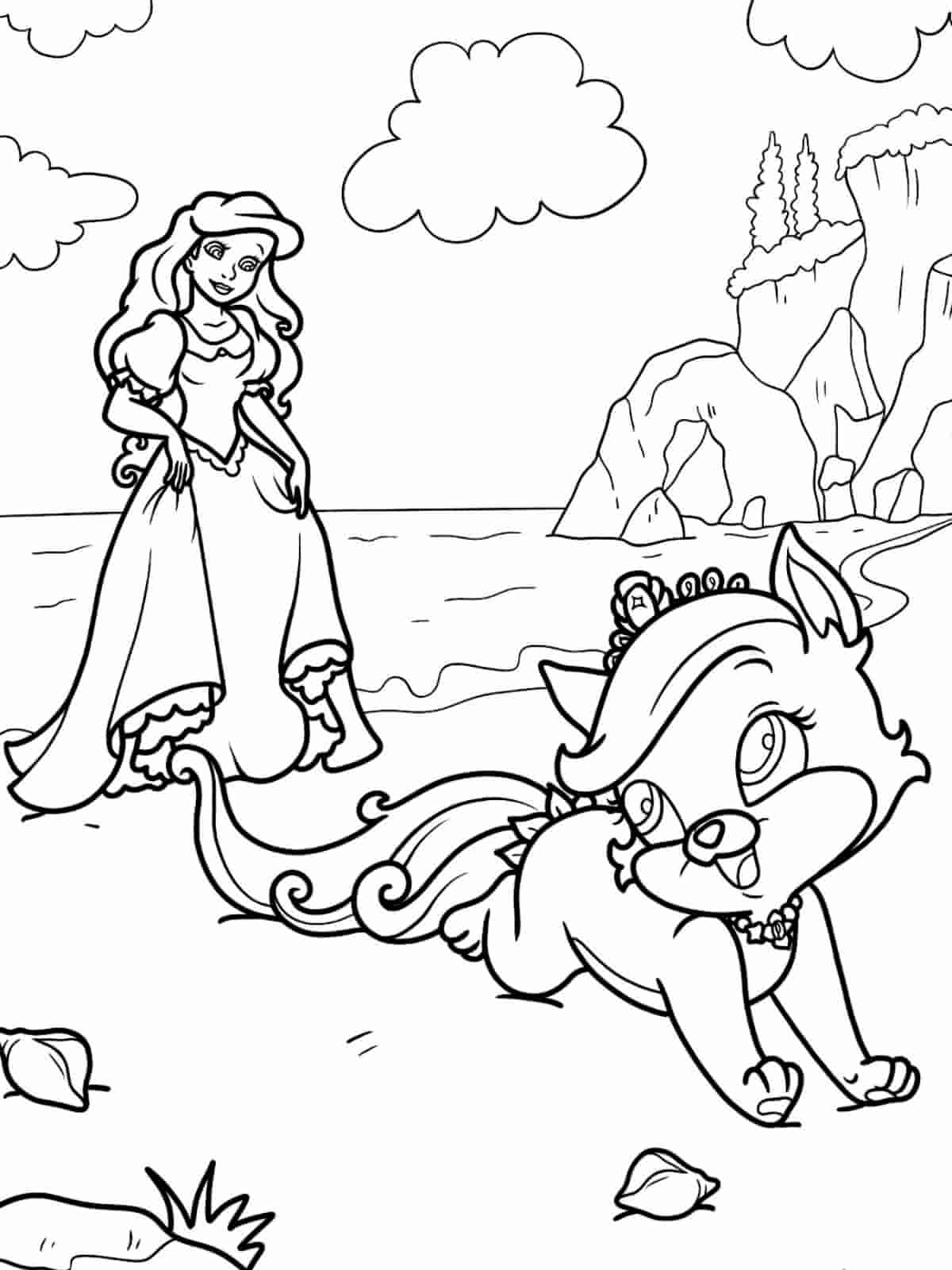 Palace Pets Fairy Tale Coloring Pages