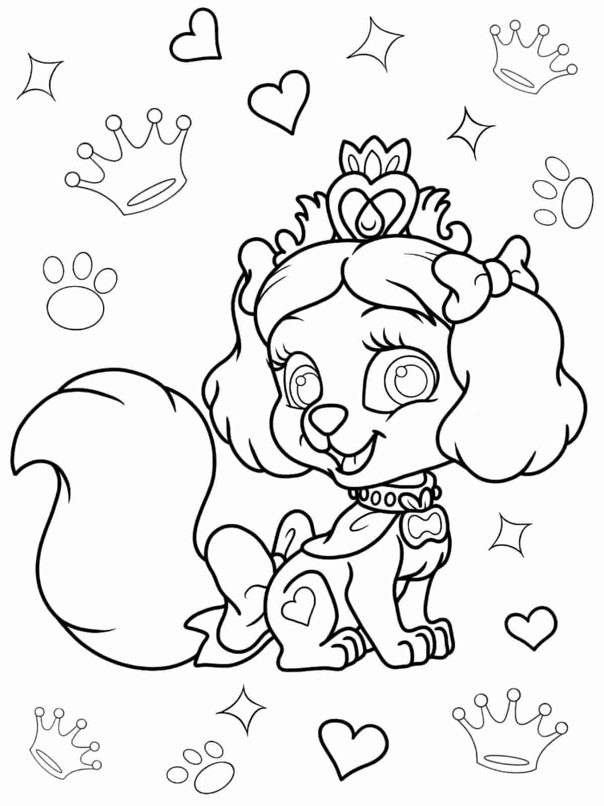 Palace Pets Garden Adventure Coloring Pages