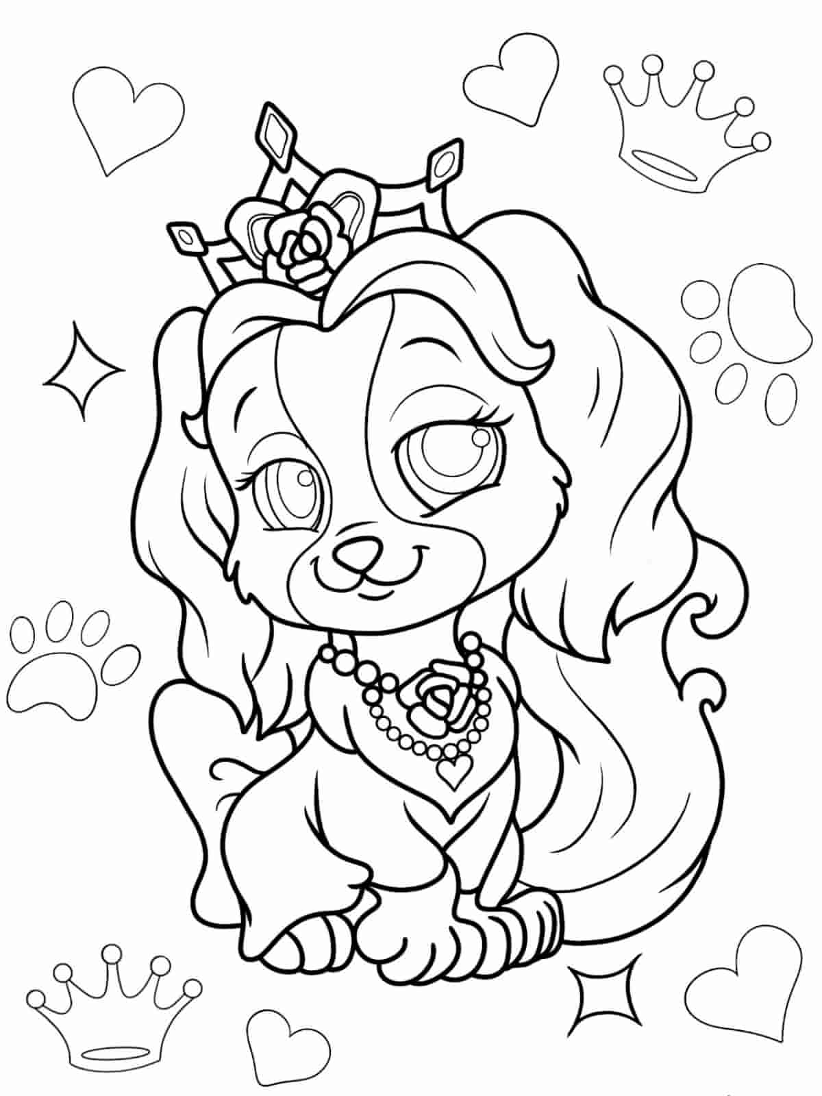 Palace Pets Glamour Coloring Pages