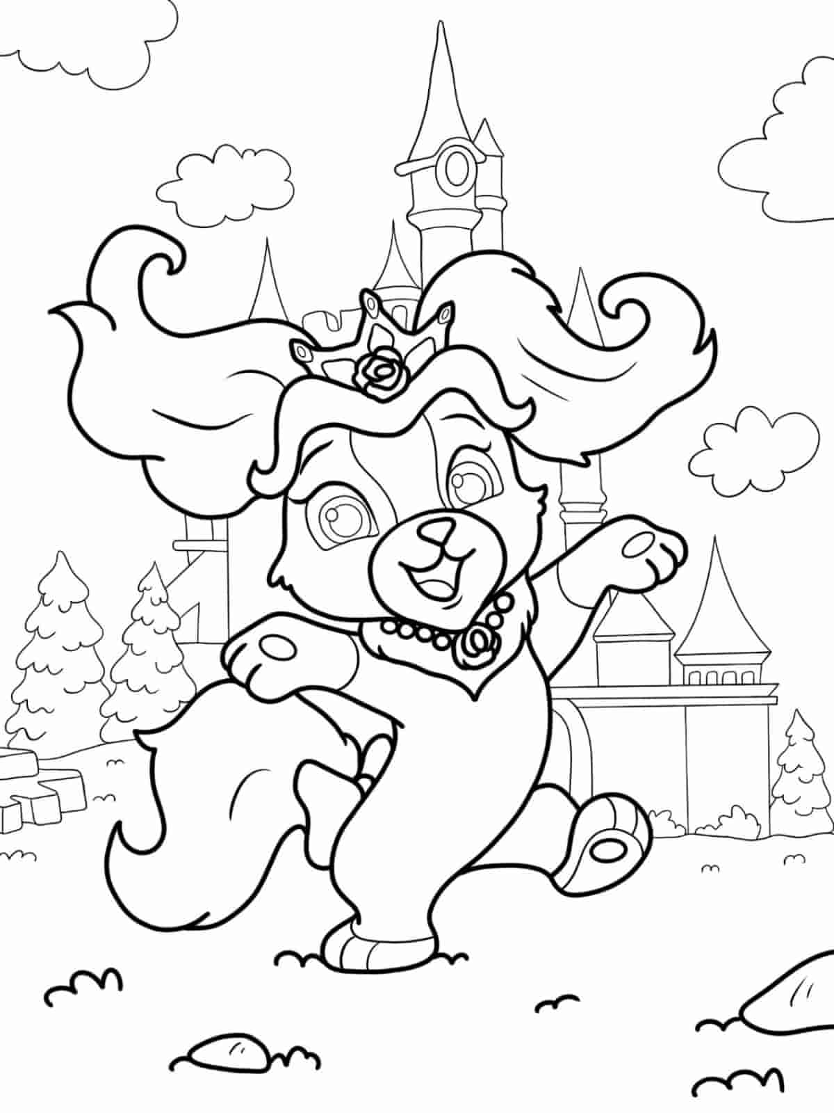 Palace Pets In Castle Coloring Pages