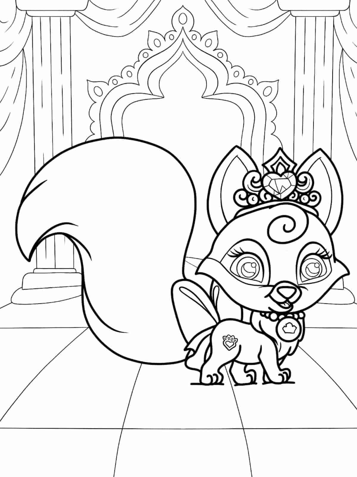 Palace Pets Winter Coloring Pages