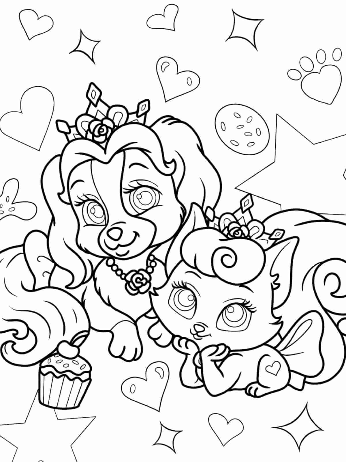 Palace Pets With Jewels Coloring Pages