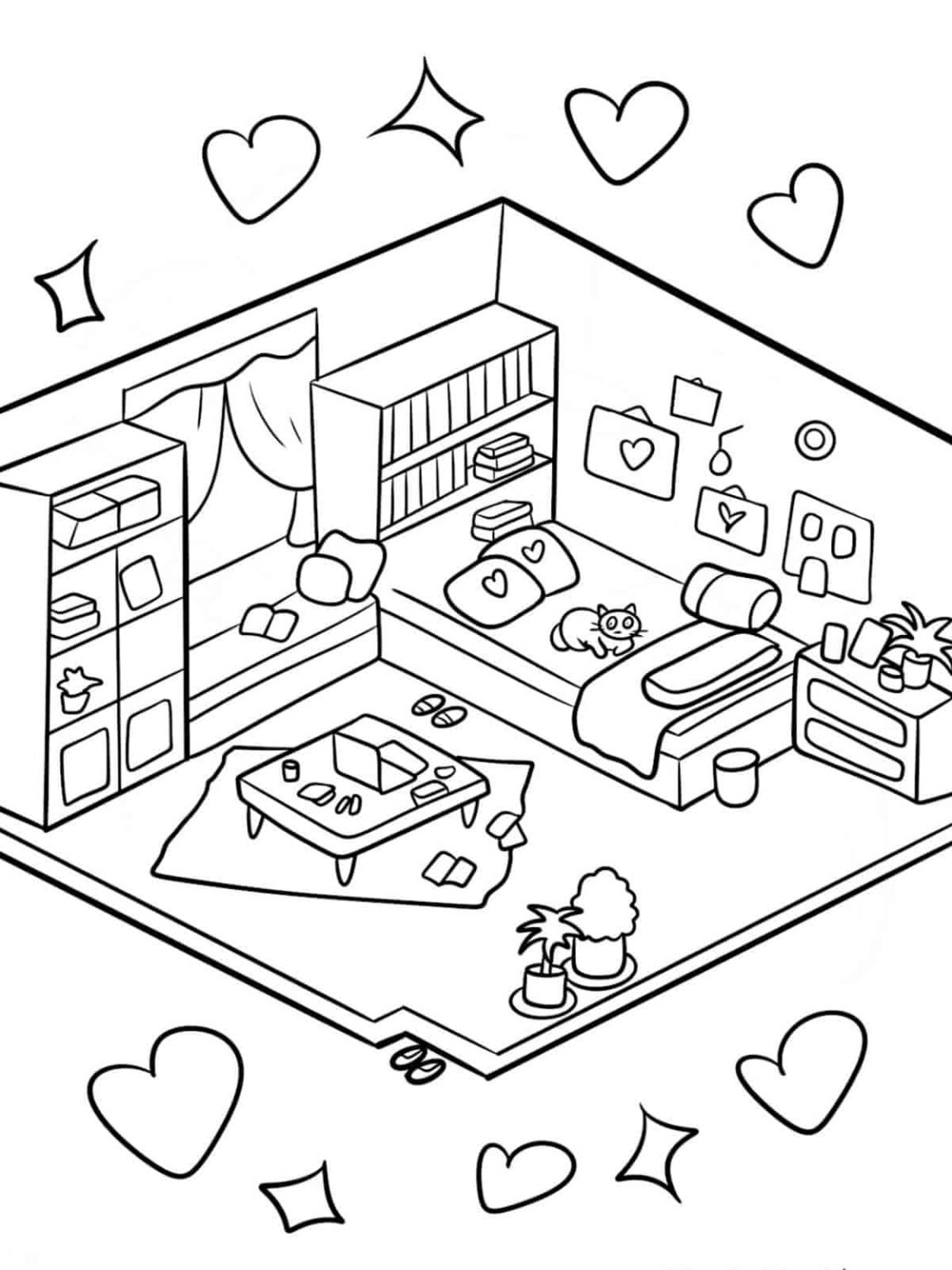 30 Free Little Corner Coloring - Peaceful Home Coloring Pages 1152x1536 