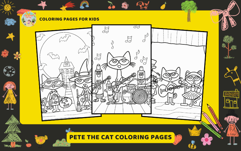 Pete The Cat Coloring Pages Featured Image