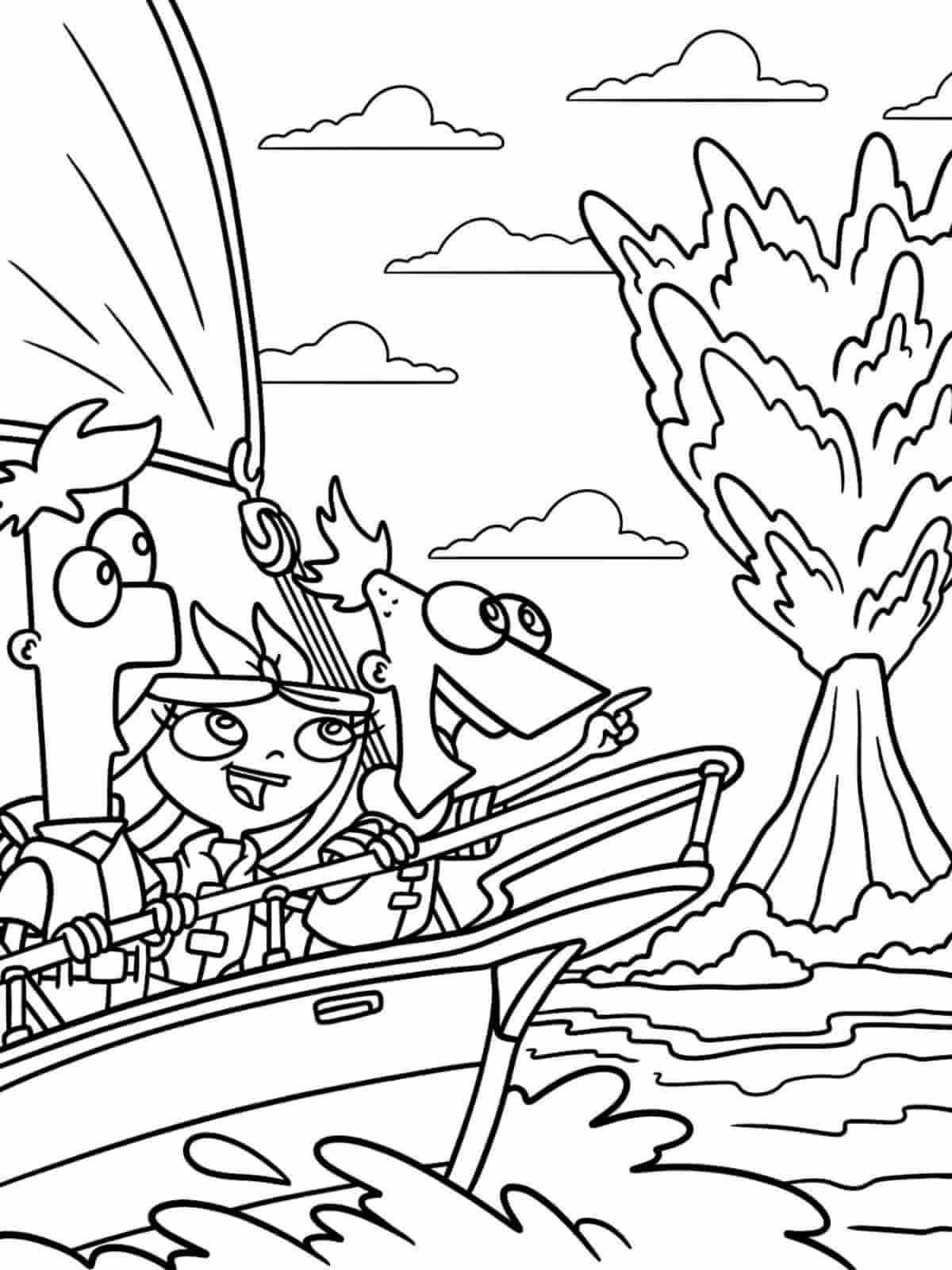 Phineas And Ferb Inventions Coloring Pages