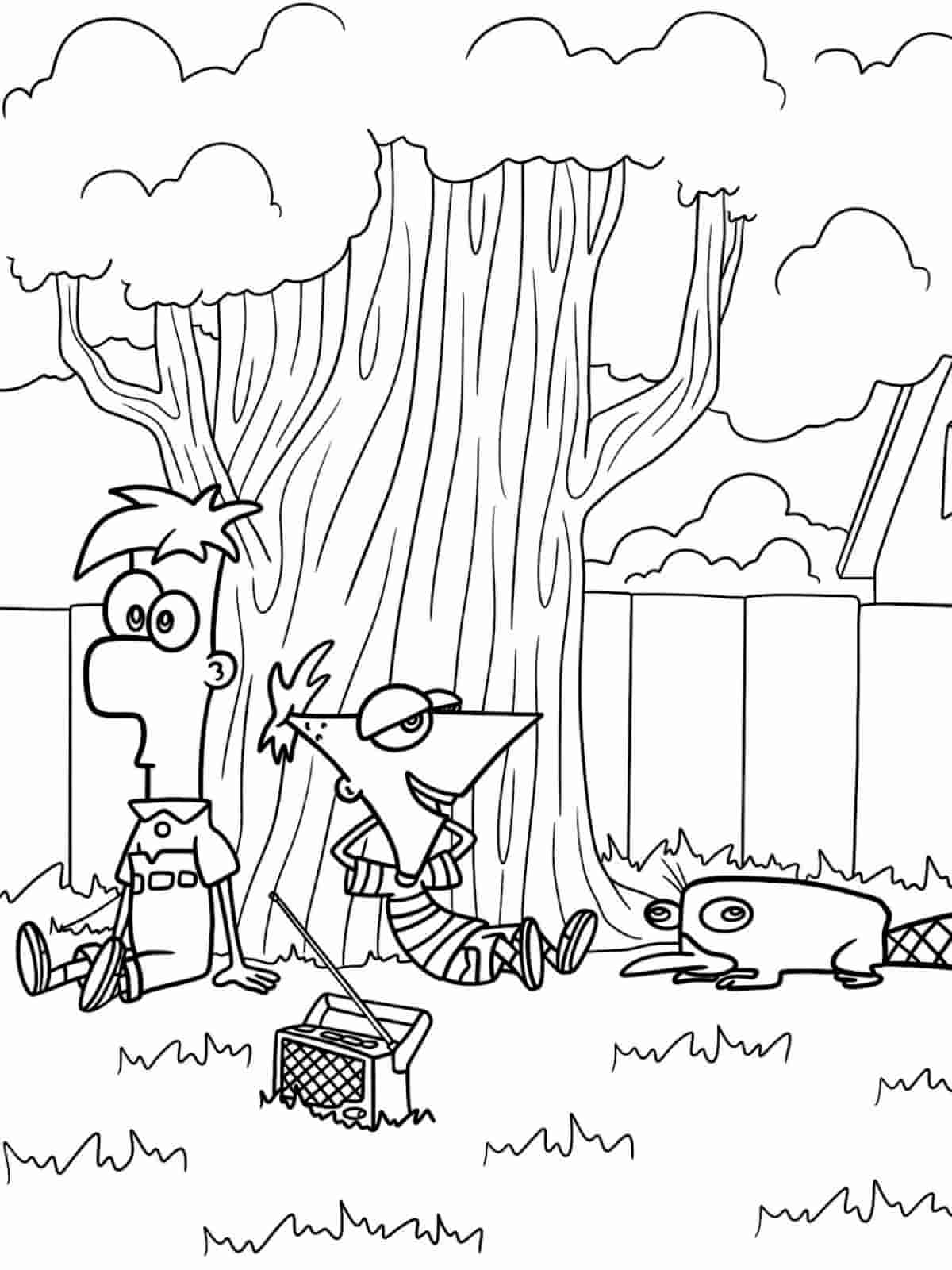 Phineas And Ferb Summer Coloring Pages