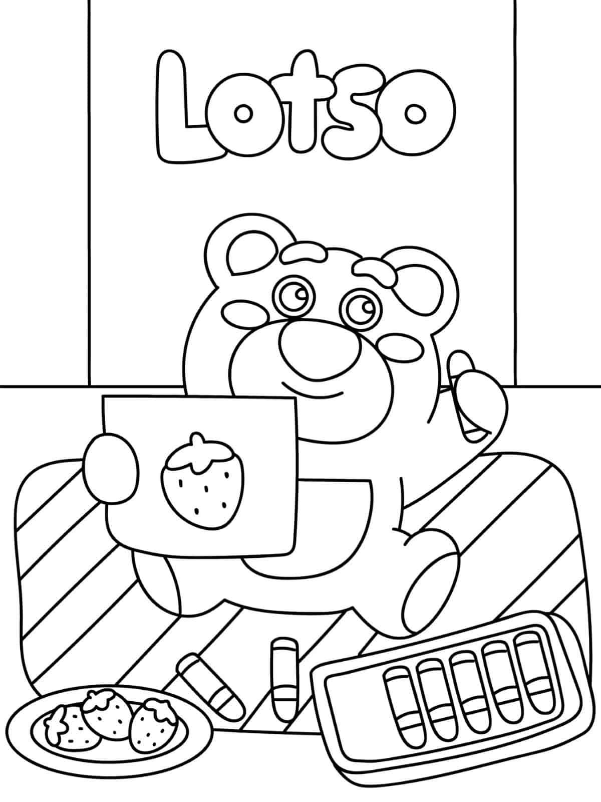 Pink Bear Coloring Pages For Kids