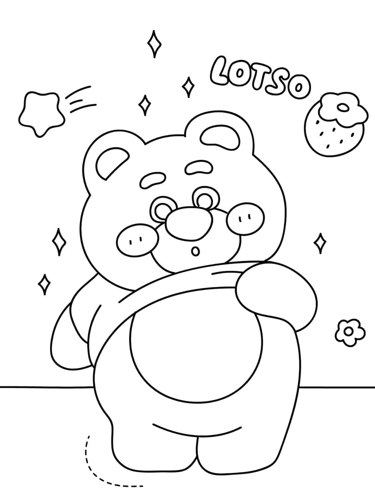 Pink Bear Coloring Pages