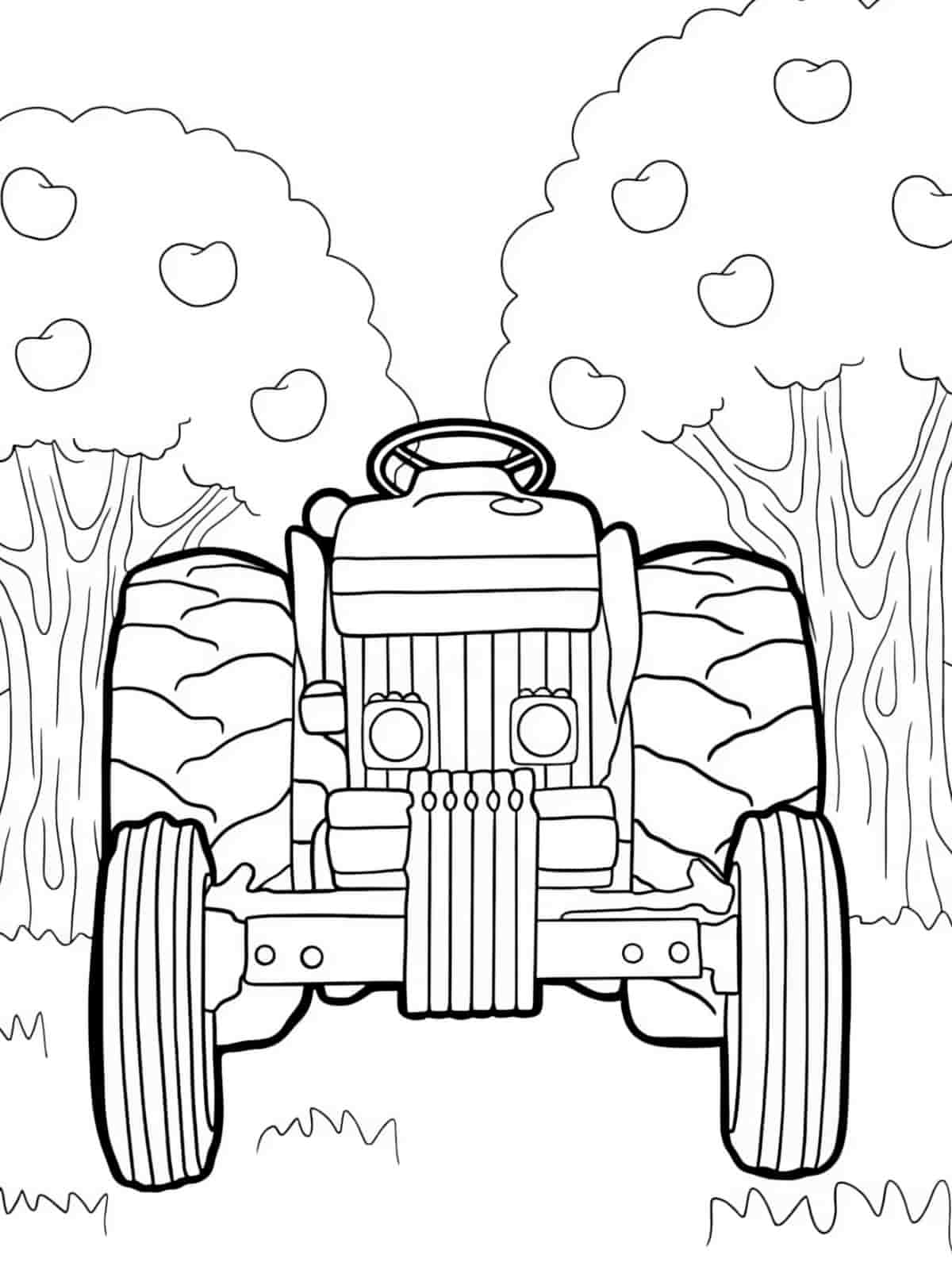 Playful Tractor Coloring Pages