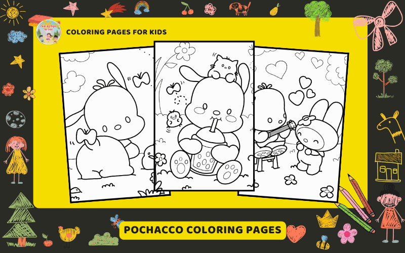 Pochacco Coloring Pages Featured Image