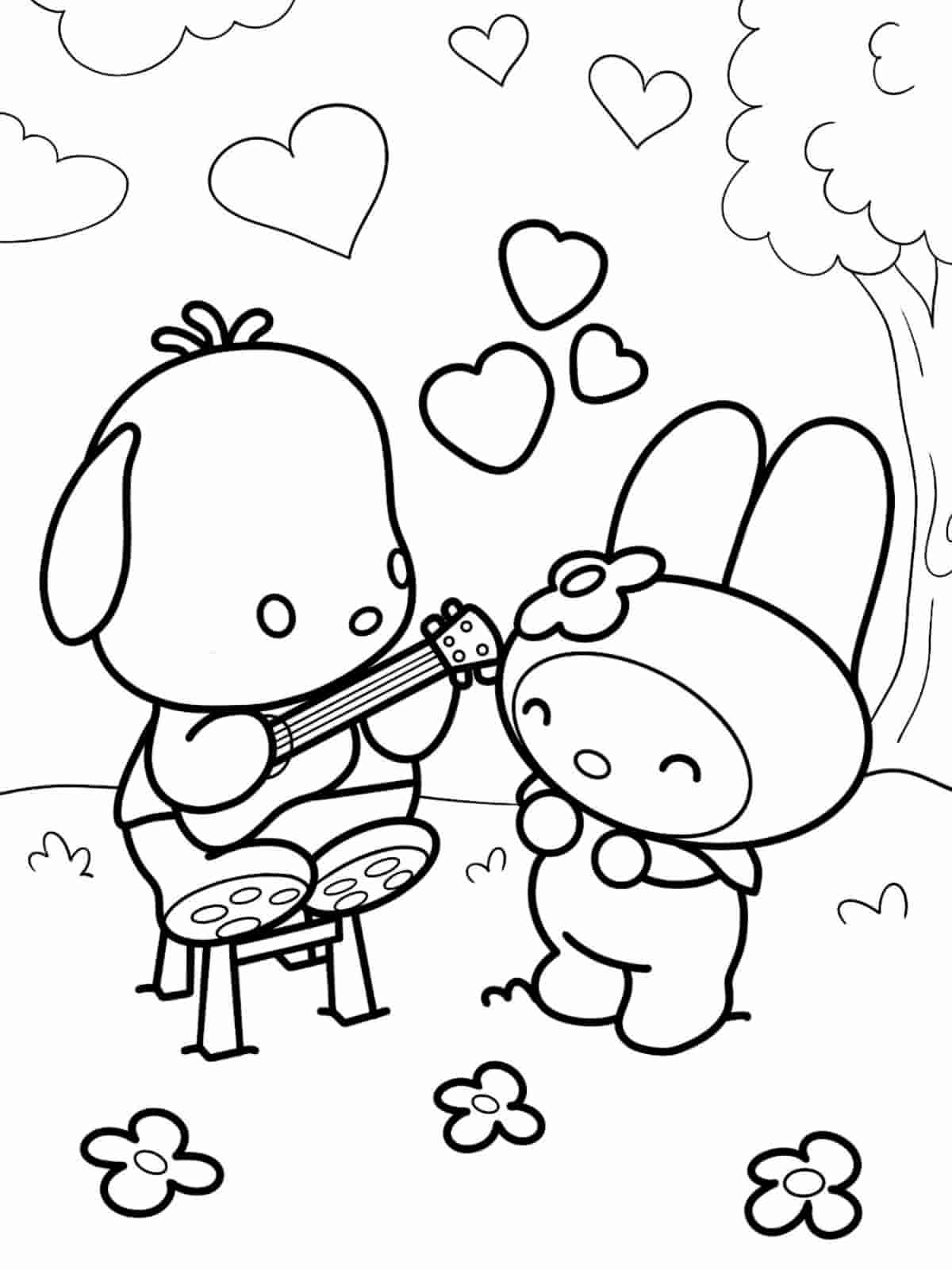 Pochacco Playing Soccer Coloring Pages