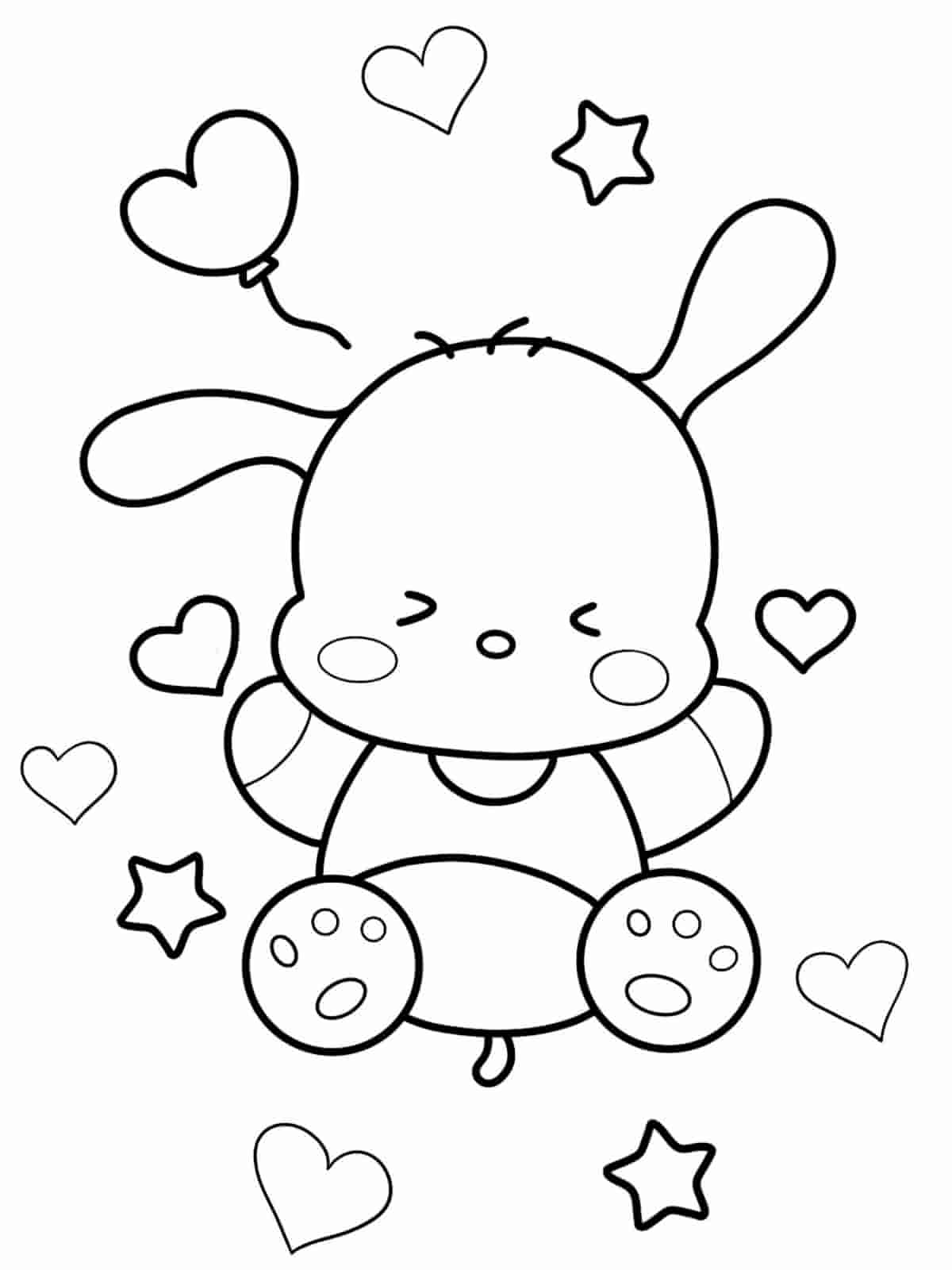 Pochacco Waving Coloring Pages