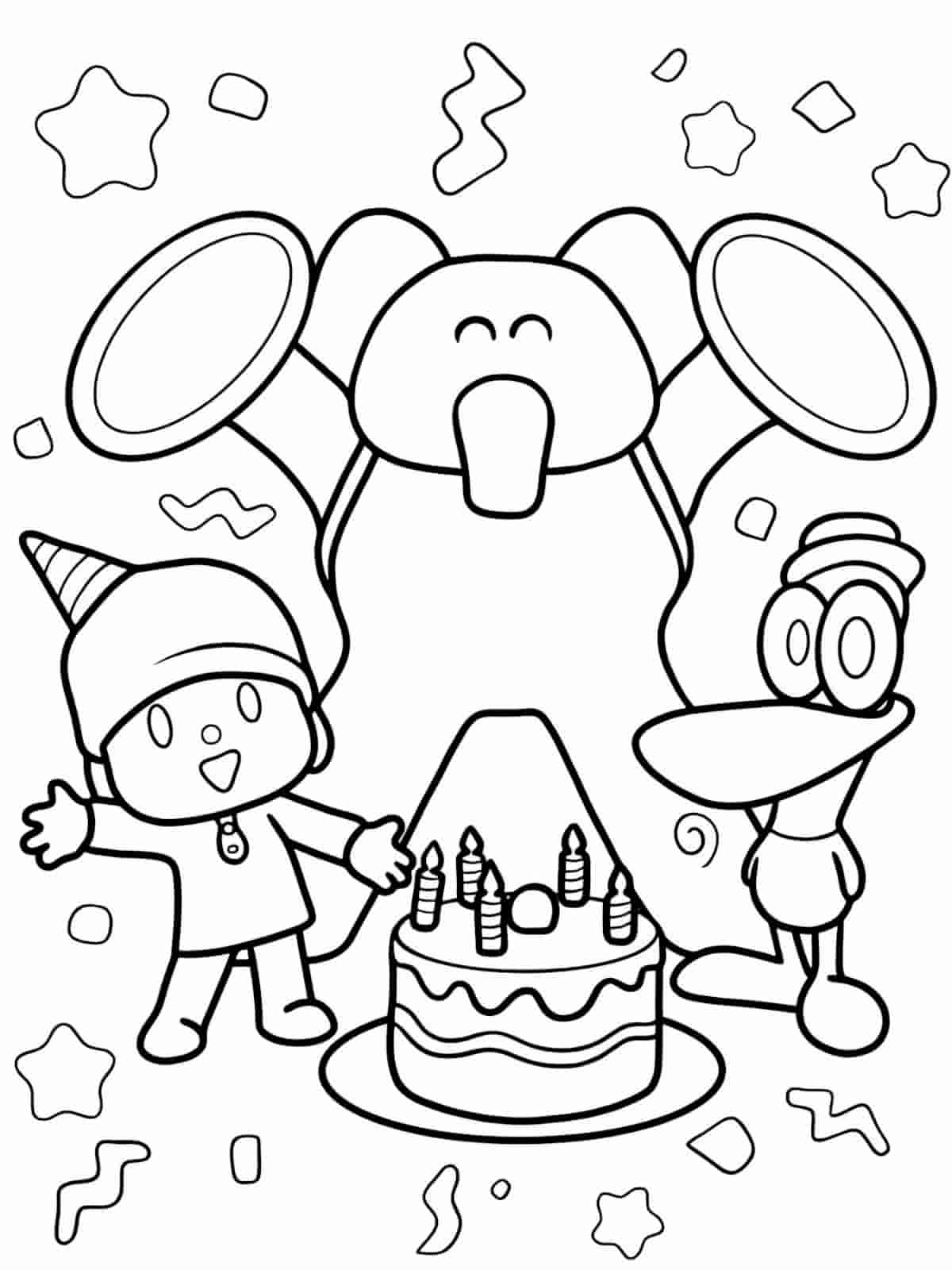 Pocoyo And Friends Coloring Pages