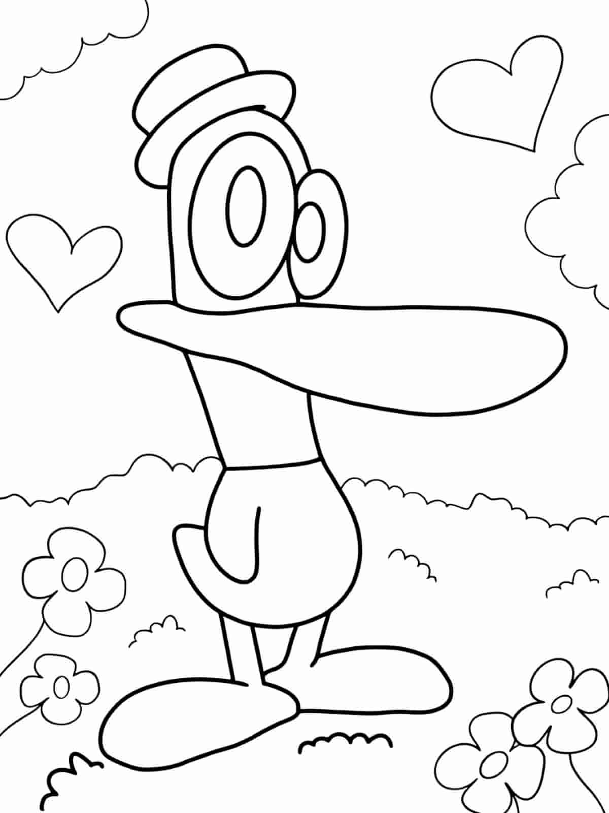 Pocoyo Cartoon Coloring Pages