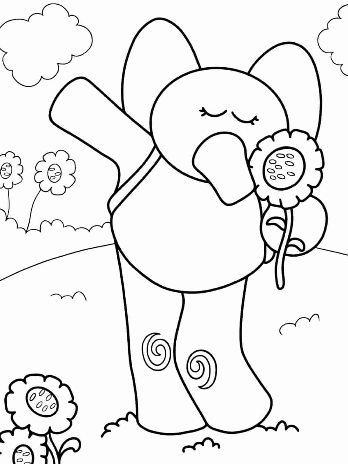 Pocoyo Character Coloring Pages