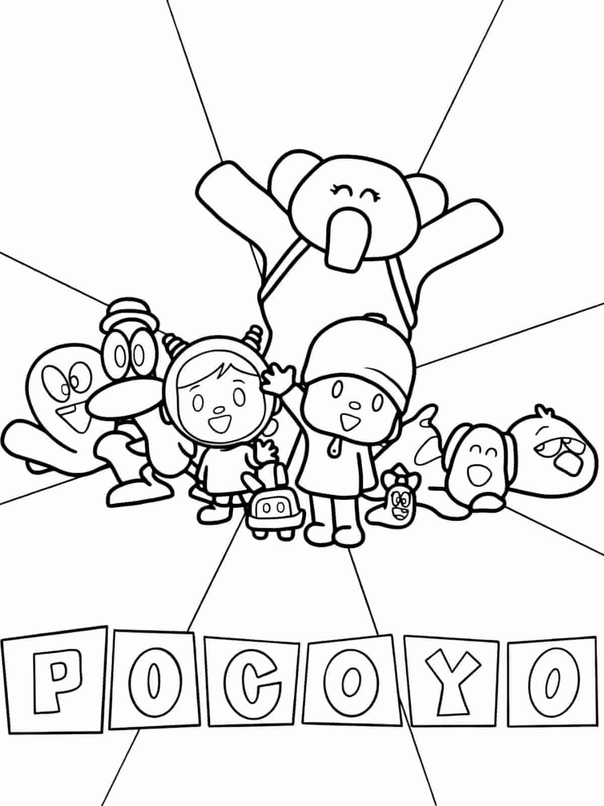 Pocoyo Coloring Pages For Preschoolers