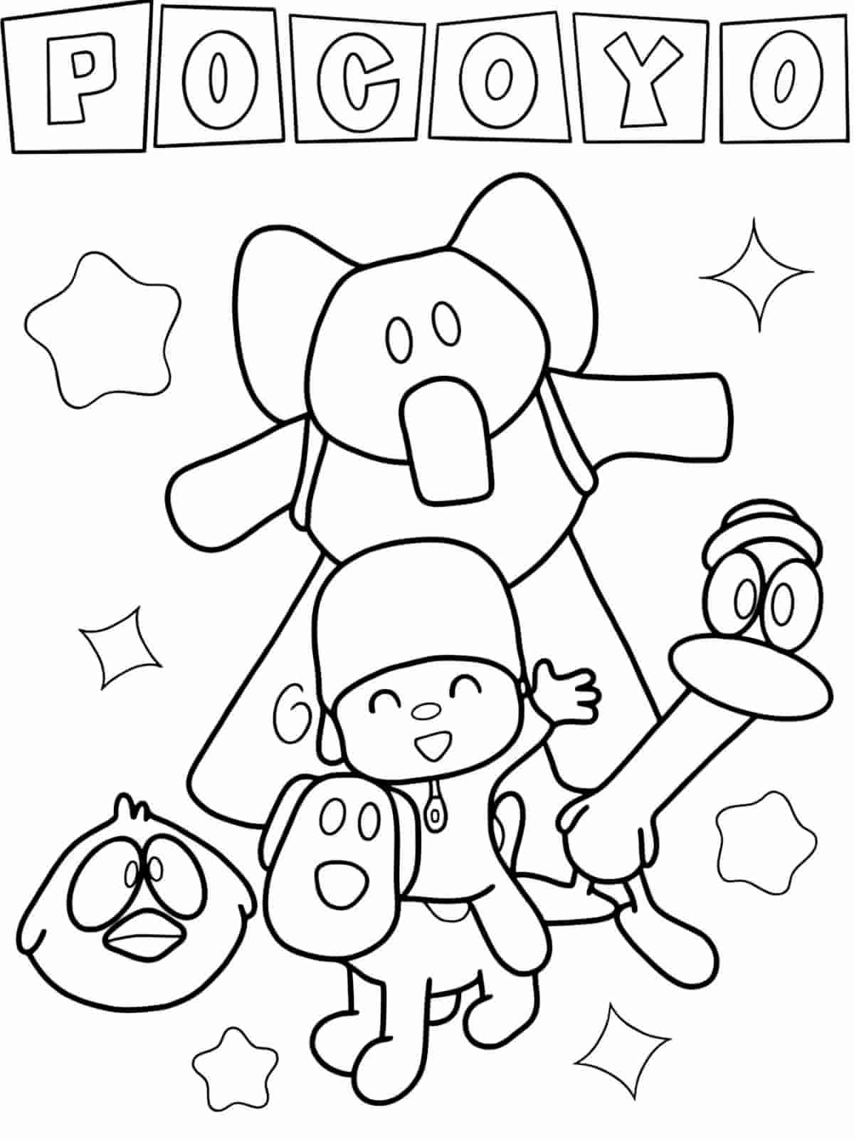 Pocoyo Coloring Pages For Toddlers