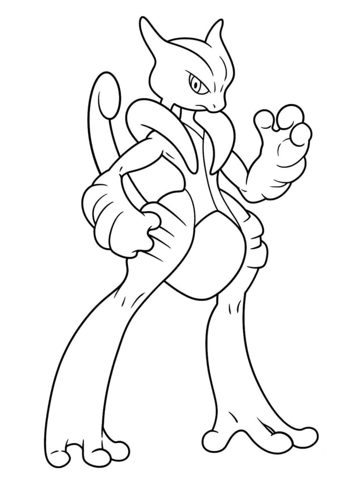 Free Mewtwo Coloring Pages for Pokémon Trainers 💥⚡