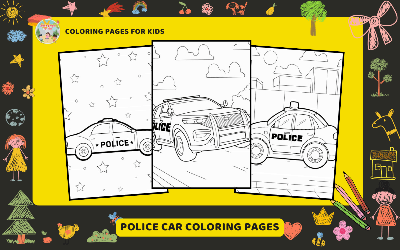 Police Car Coloring Pages Featured Image Min