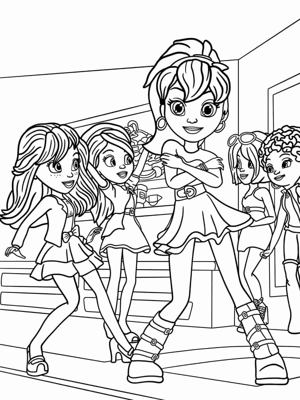 Polly Pocket Dance Party Coloring Pages