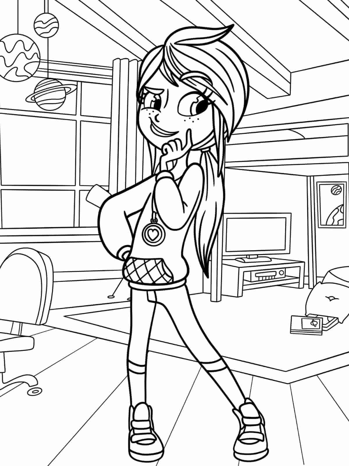 Polly Pocket Shopping Day Coloring Pages