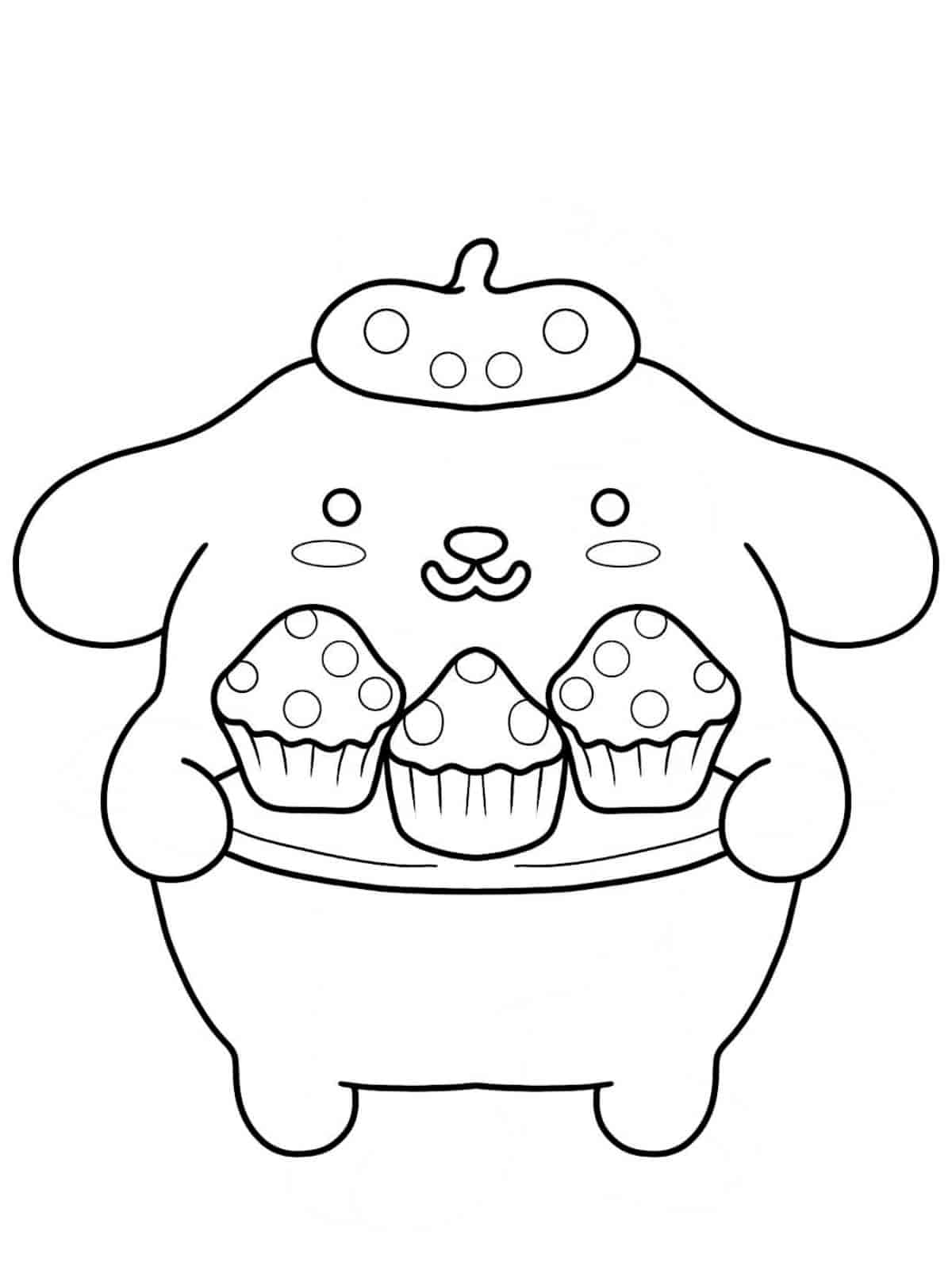 Pompompurin Coloring Page For Preschoolers